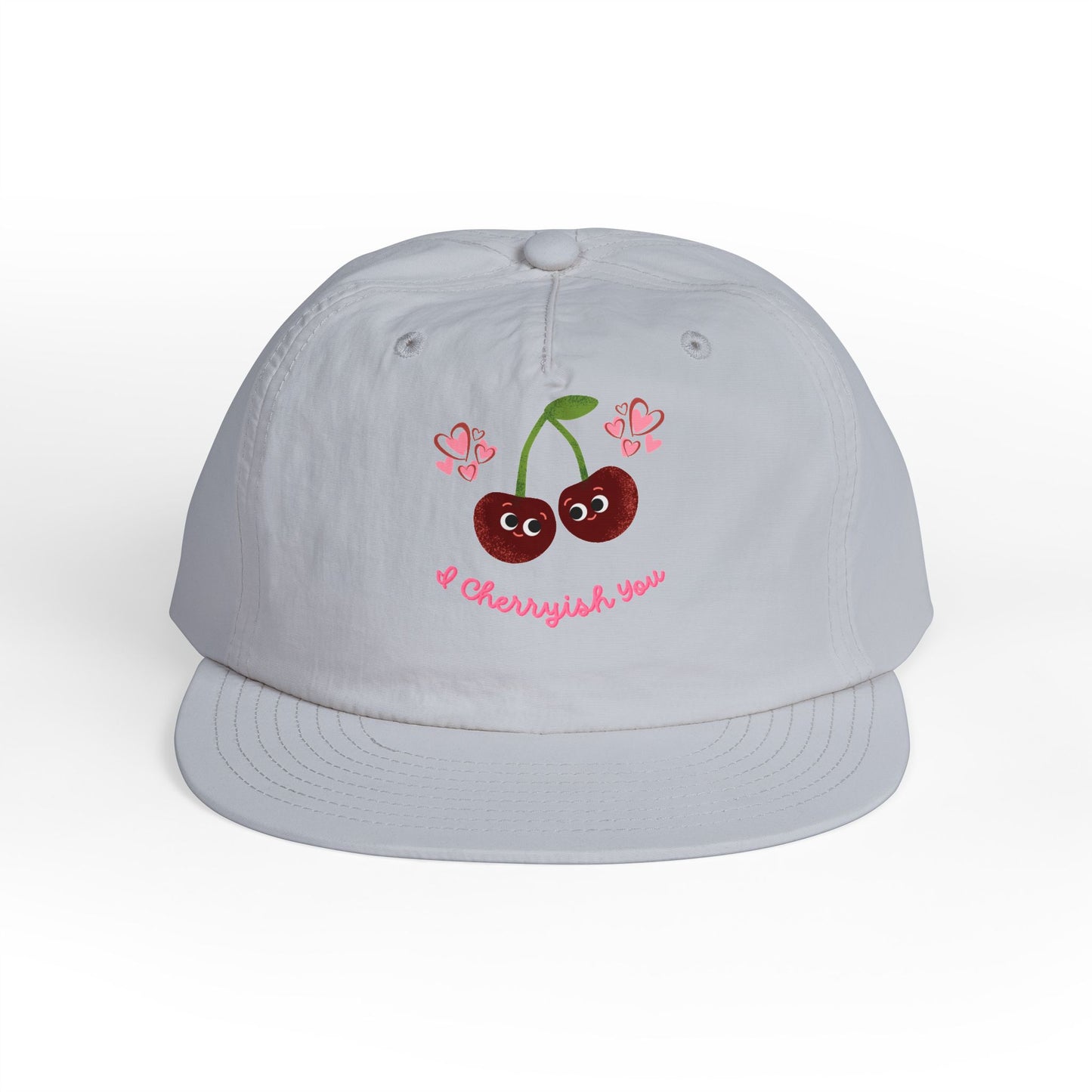 Charming Cherry Surf Cap – Perfect for Summer, Beach Days Hat, Outdoor Adventures, Gift for Surf Lovers, Adjustable Snapback Hat