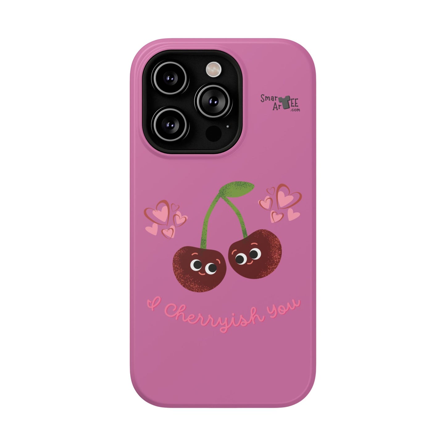 Cute Cherry Impact-Resistant Phone Case, Cherry Phone Cover, Valentine's Gift, Cute Phone Accessories, Sweetheart Case, I Cherryish You