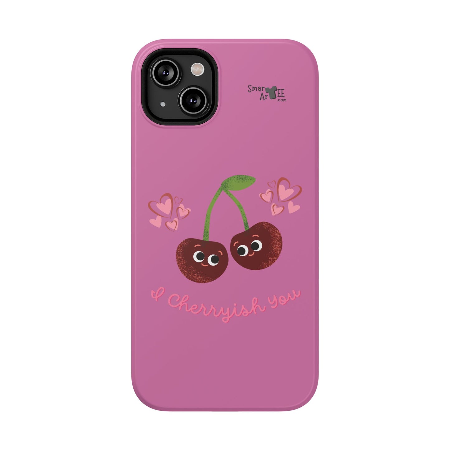 Cute Cherry Impact-Resistant Phone Case, Cherry Phone Cover, Valentine's Gift, Cute Phone Accessories, Sweetheart Case, I Cherryish You
