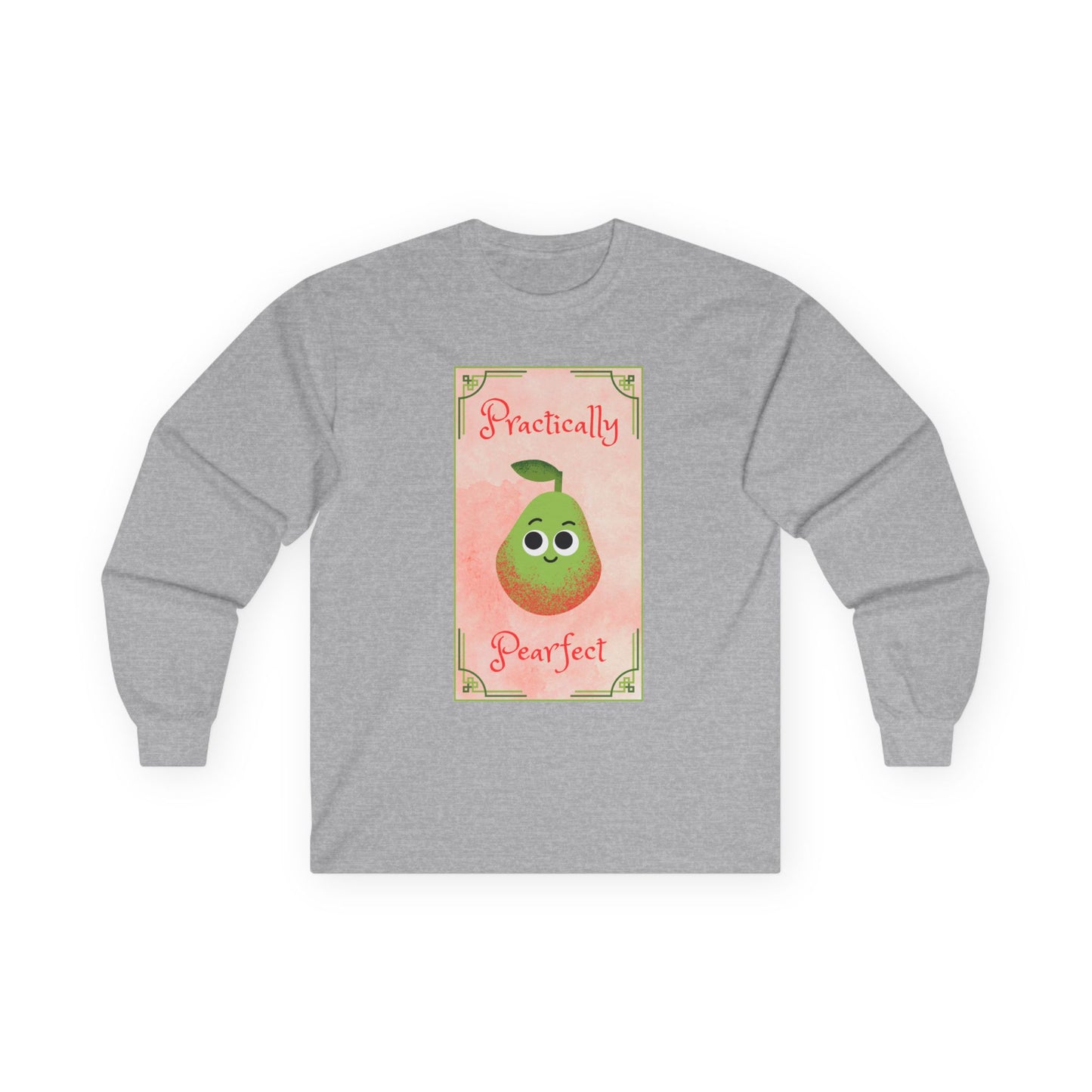 Cute Long Sleeve Tees - Practically Pear-fect Tee for Fruit Lovers, Fall, Gifts, Casual Wear, Summer Fun