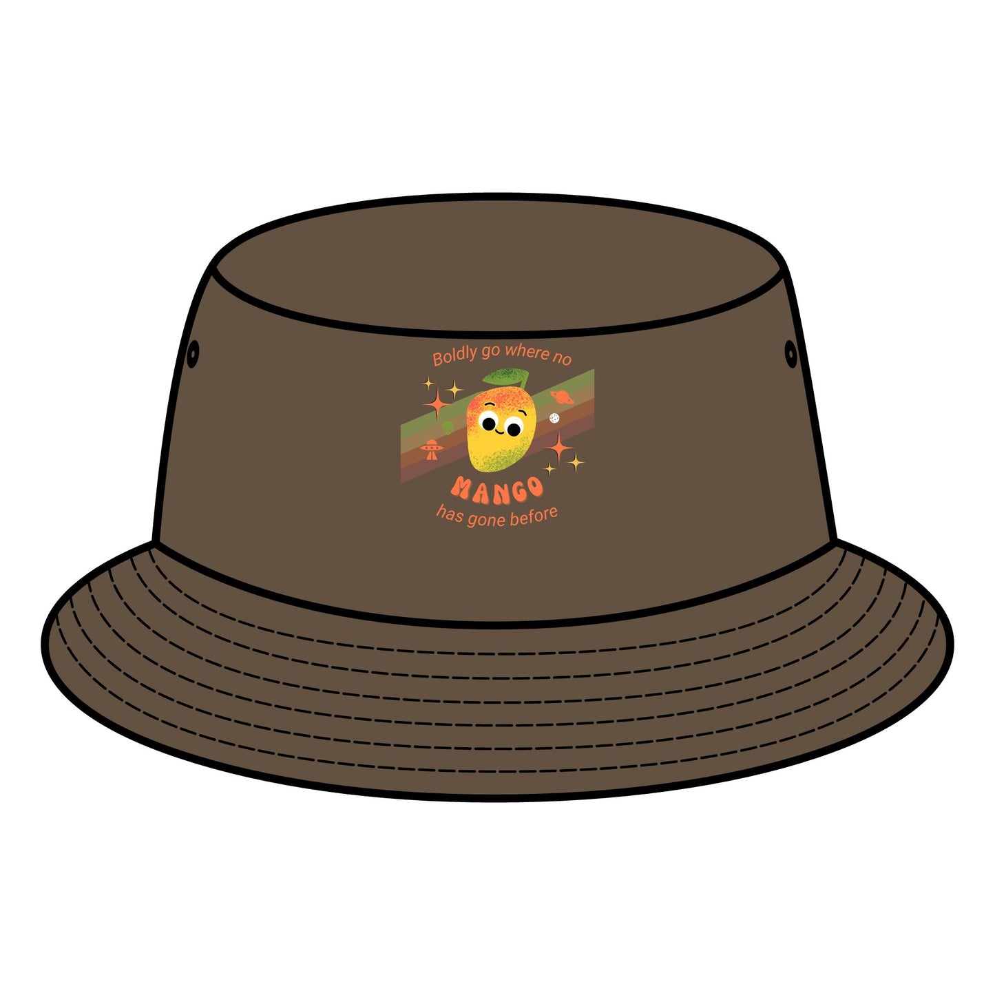 Star Trek Mango Pun Vibes Bucket Hat, Summer Sun Hats, Trendy Outdoor Accessory, Gift for Fruit Lovers, Fun Vacation Headwear