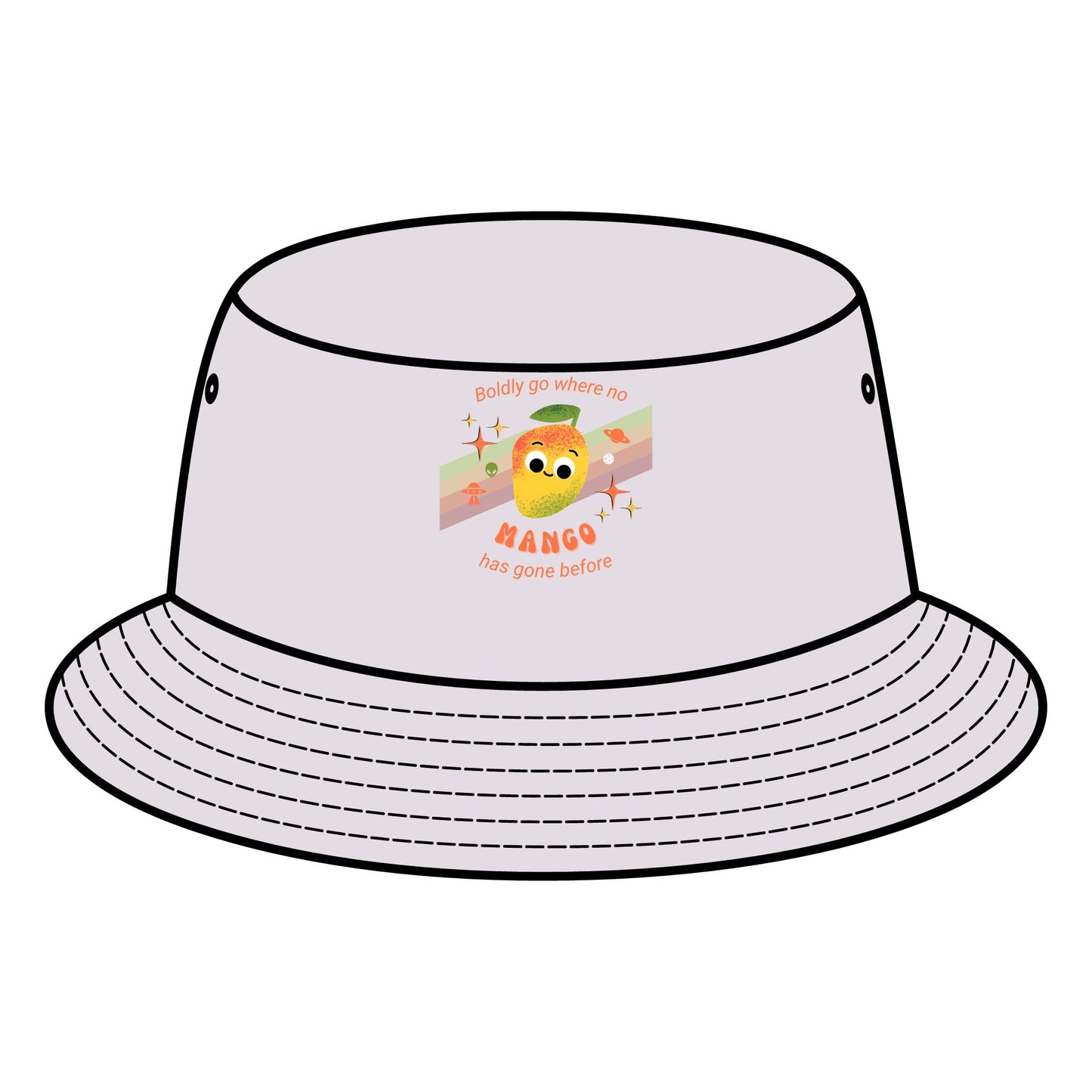 Star Trek Mango Pun Vibes Bucket Hat, Summer Sun Hats, Trendy Outdoor Accessory, Gift for Fruit Lovers, Fun Vacation Headwear