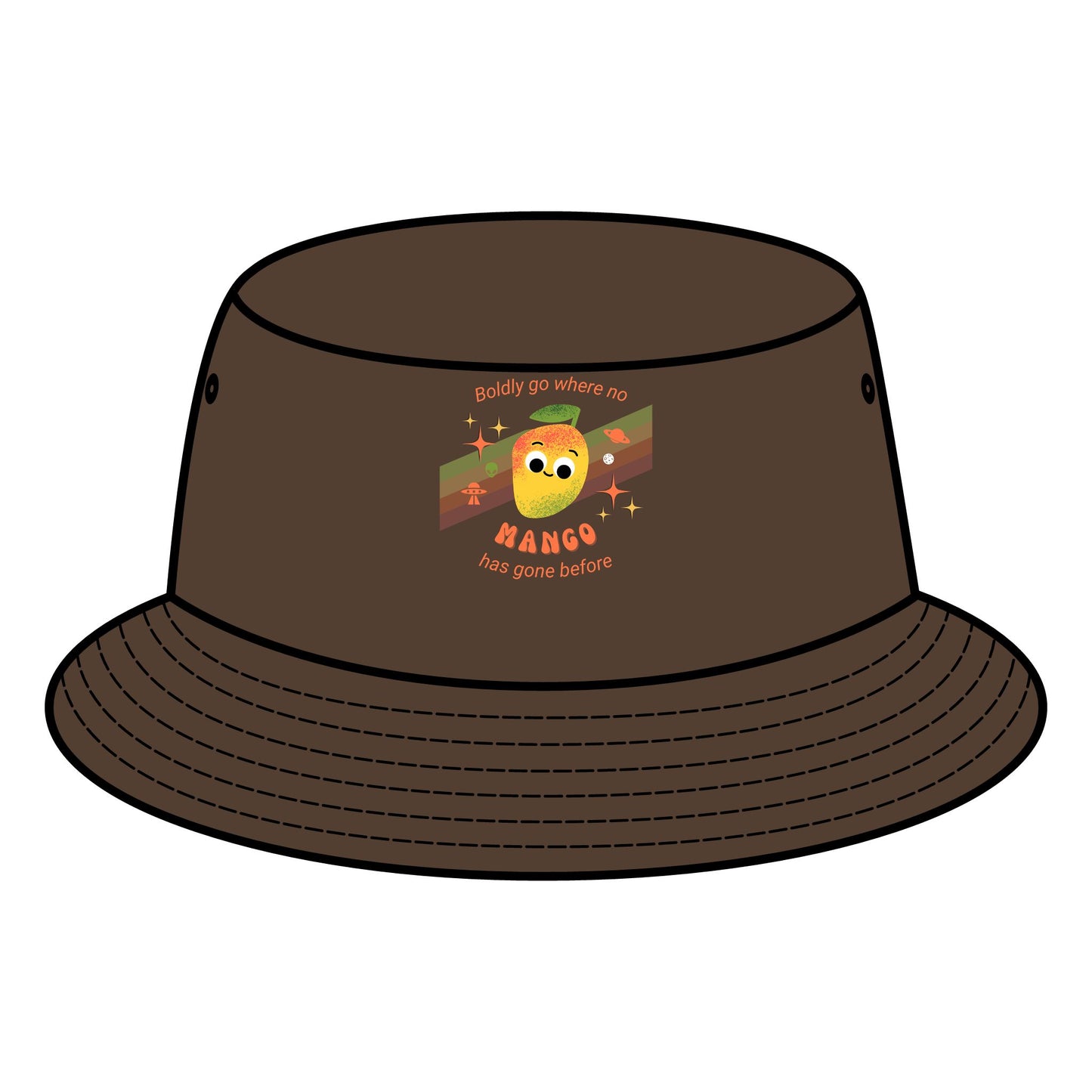 Star Trek Mango Pun Vibes Bucket Hat, Summer Sun Hats, Trendy Outdoor Accessory, Gift for Fruit Lovers, Fun Vacation Headwear