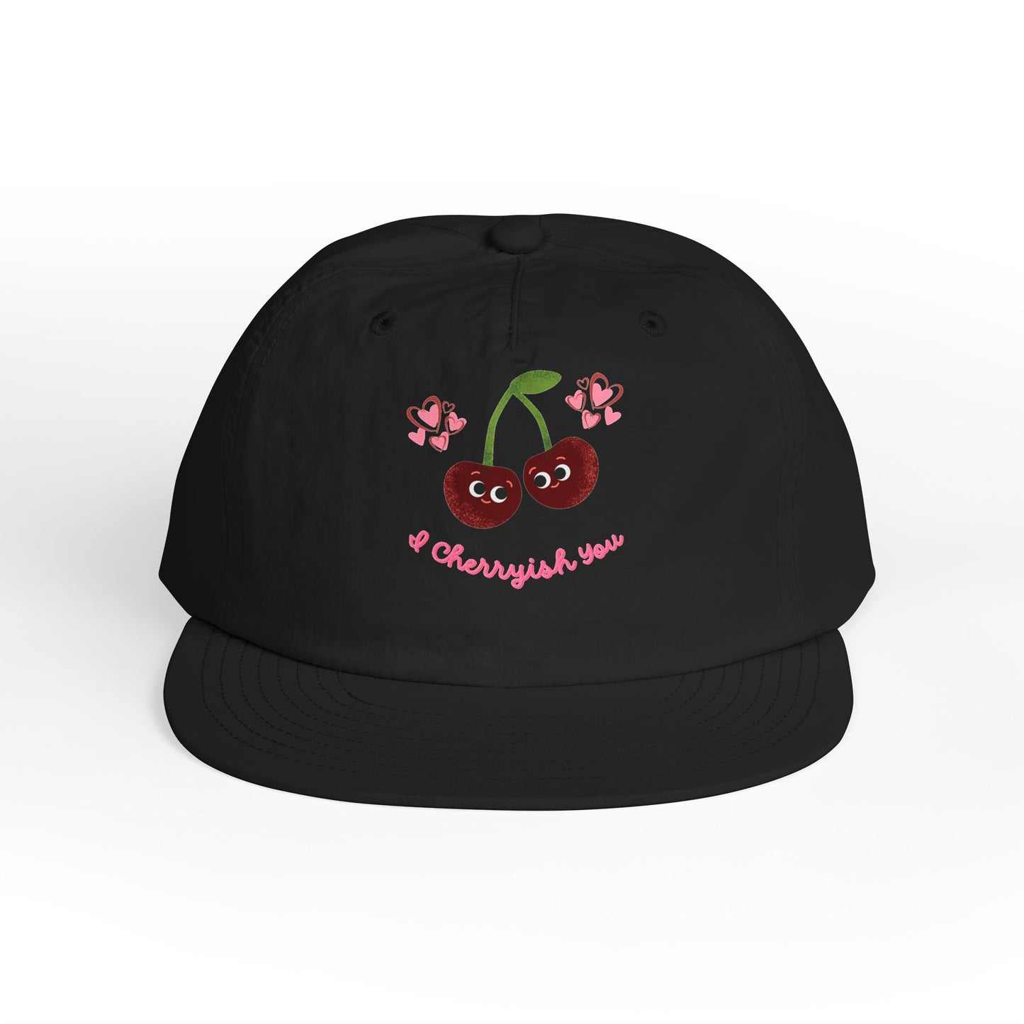 Charming Cherry Surf Cap – Perfect for Summer, Beach Days Hat, Outdoor Adventures, Gift for Surf Lovers, Adjustable Snapback Hat