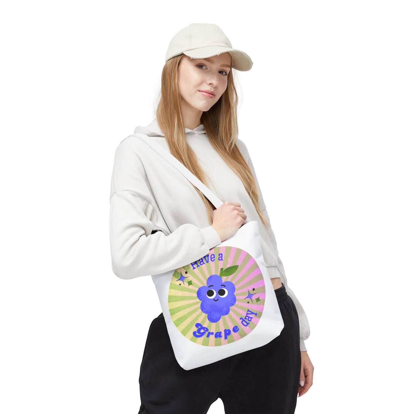 Cute Grape Day Tote Bag - Fun Reusable Shopping Bag, Gift for Fruit Lovers, Eco-Friendly Tote, Summer Bag, Kids' Toy Bag