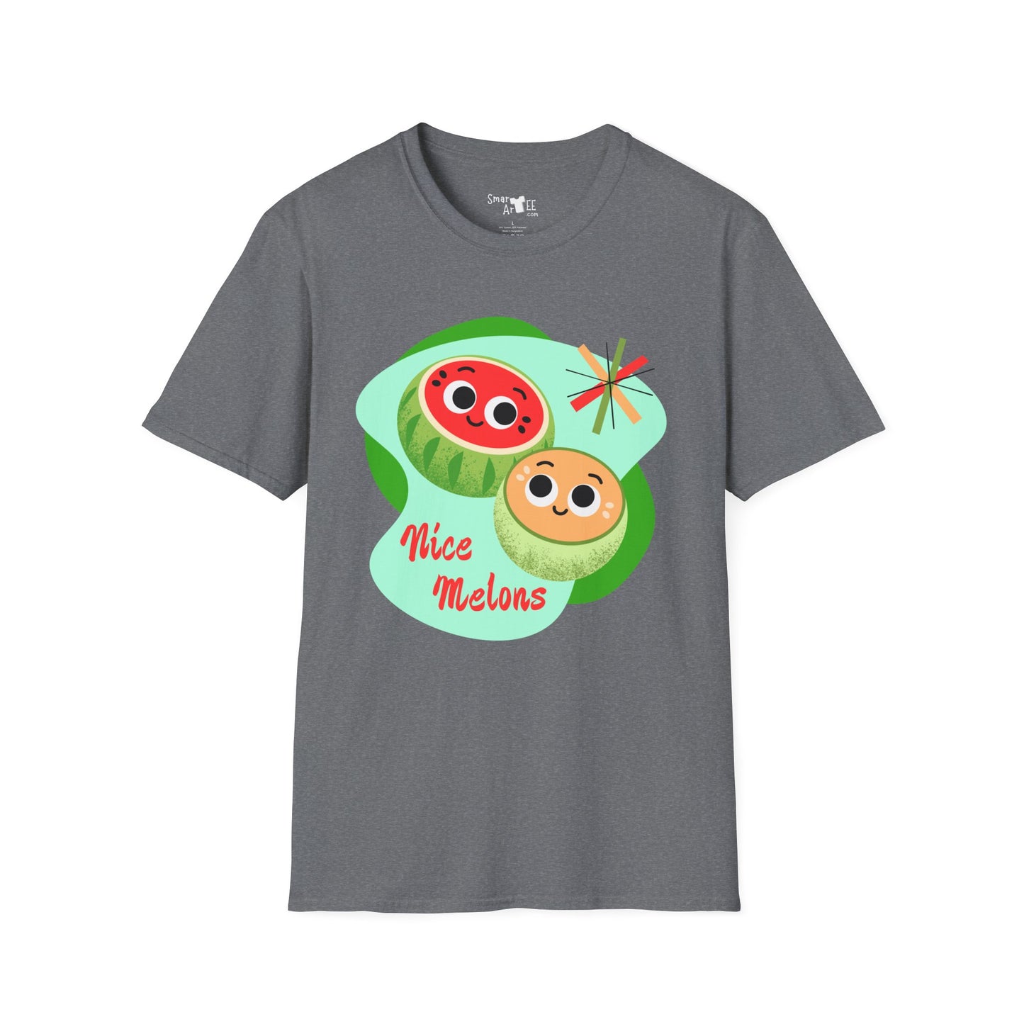 Cute & Fun 'Nice Melons' Unisex Softstyle T-Shirt - Perfect for Summer Vibes & Fruit Lovers, Great Gift Idea