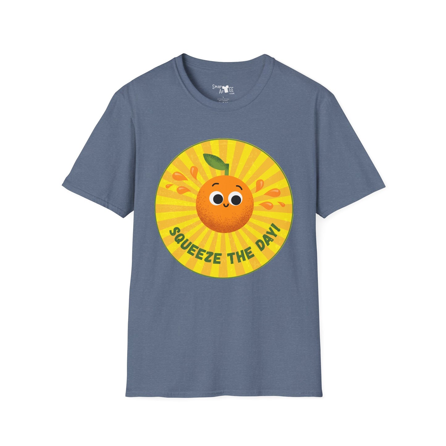 Squeeze The Day Unisex Softstyle T-Shirt - Fun and Vibrant Citrus Tee for Summer, Funny Fruit Pun T-Shirt, Fun for All Ages