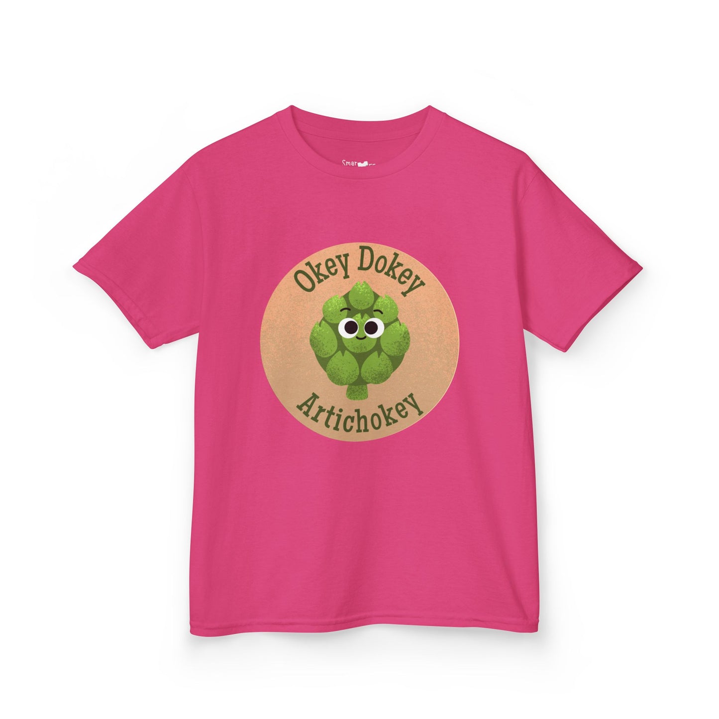 Kids Funny Graphic Tee with 'Okey Dokey Artichokey' Design, Cute Kids Shirt, Playful Apparel, Gift for Children, Summer Wear