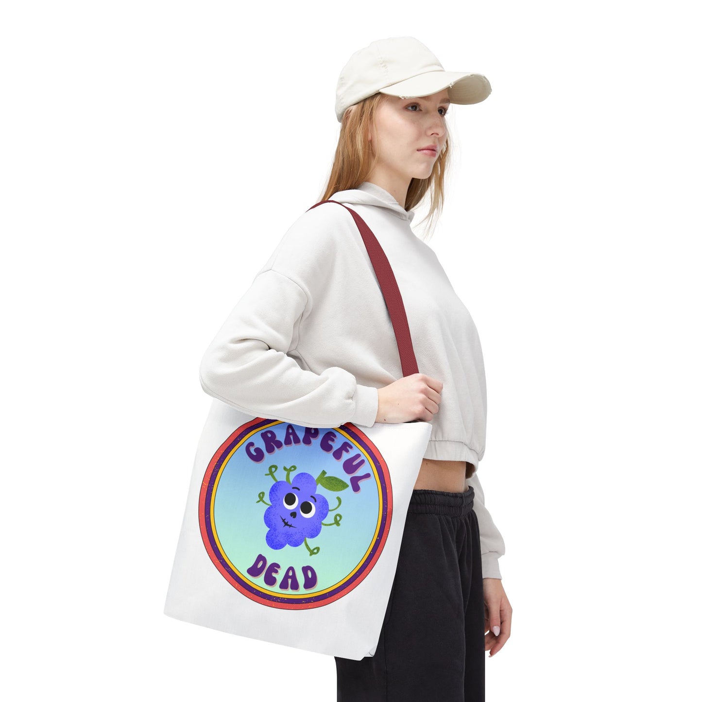 Whimsical Tote Bag with Grapeful Dead Design | Eco-Friendly Shopping Bag, Gift for Music Lovers, Festival Tote, Everyday Carryall