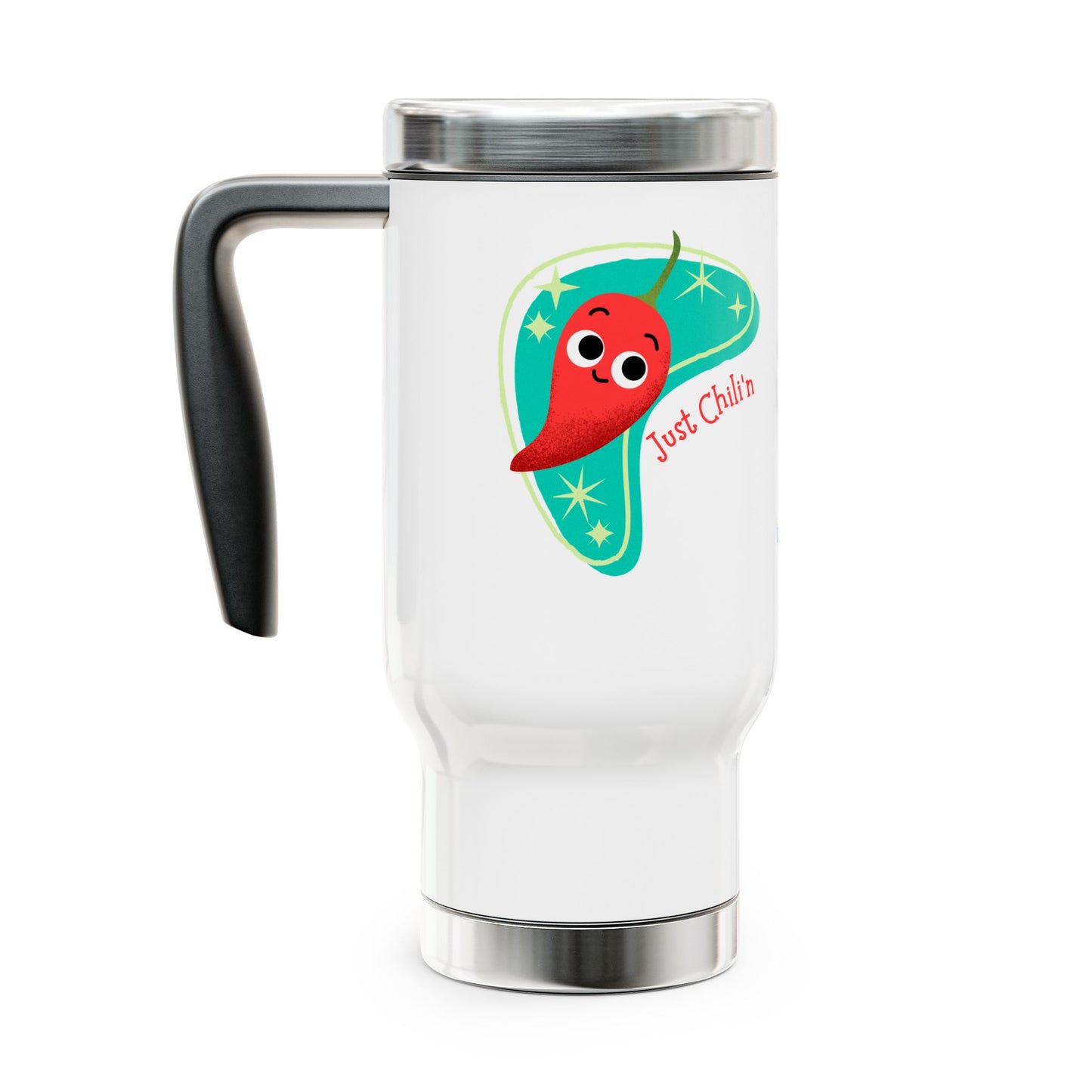 Charming Chill Travel Mug, Funny Coffee Tumbler for Home, Office, and Travel, Unique Gift for Coffee Lovers, Holiday & Everyday Use