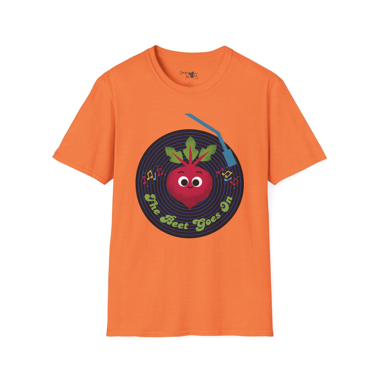 Fun and Whimsical Beet-Themed Unisex Softstyle T-Shirt, Perfect Gift for Fun Lovers, Music Enthusiasts, and Gardeners