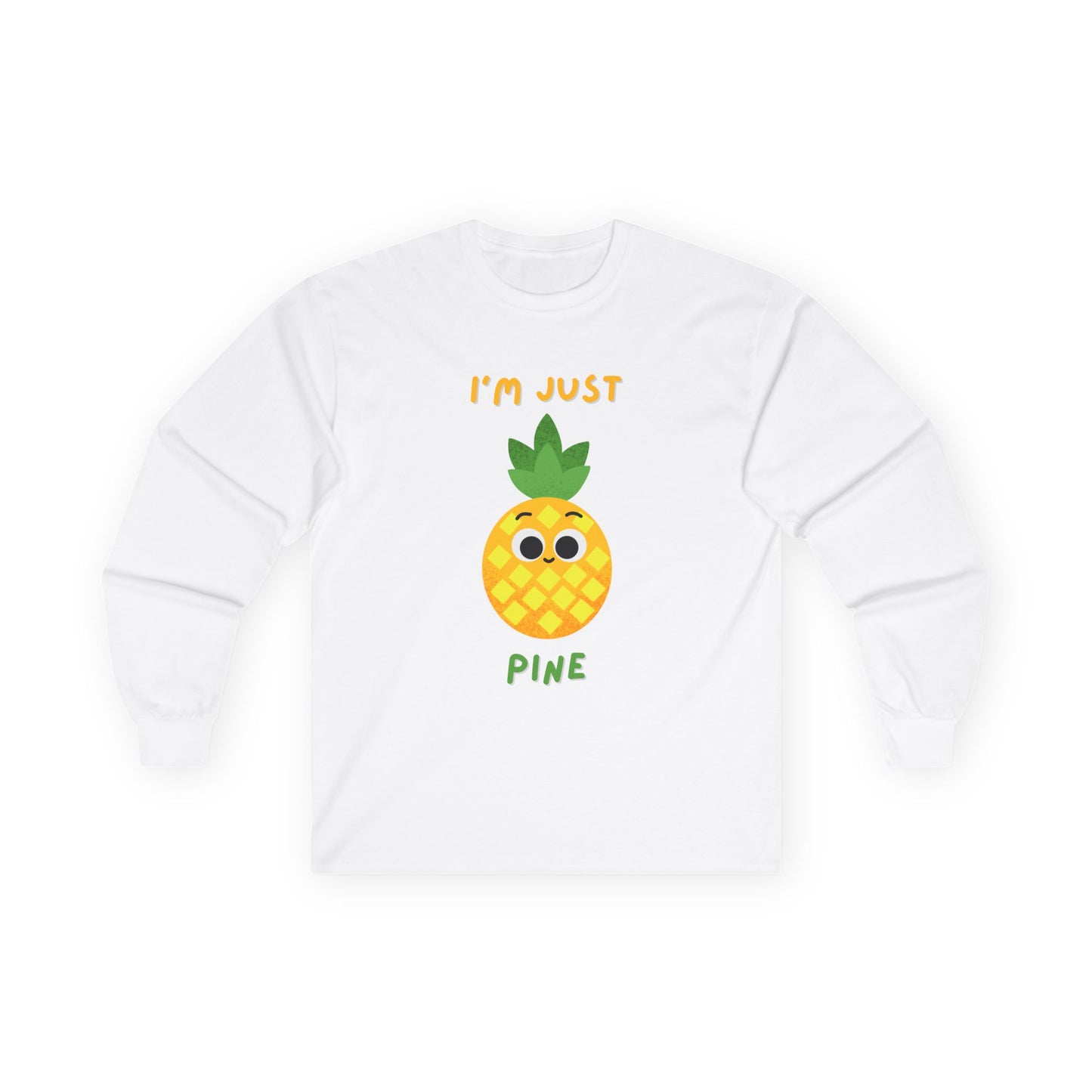 Cute Pineapple Long Sleeve Tees, Funny Shirt, Summer Fashion, Gift for Fruit Lovers, Tropical Vibes, Unisex Apparel
