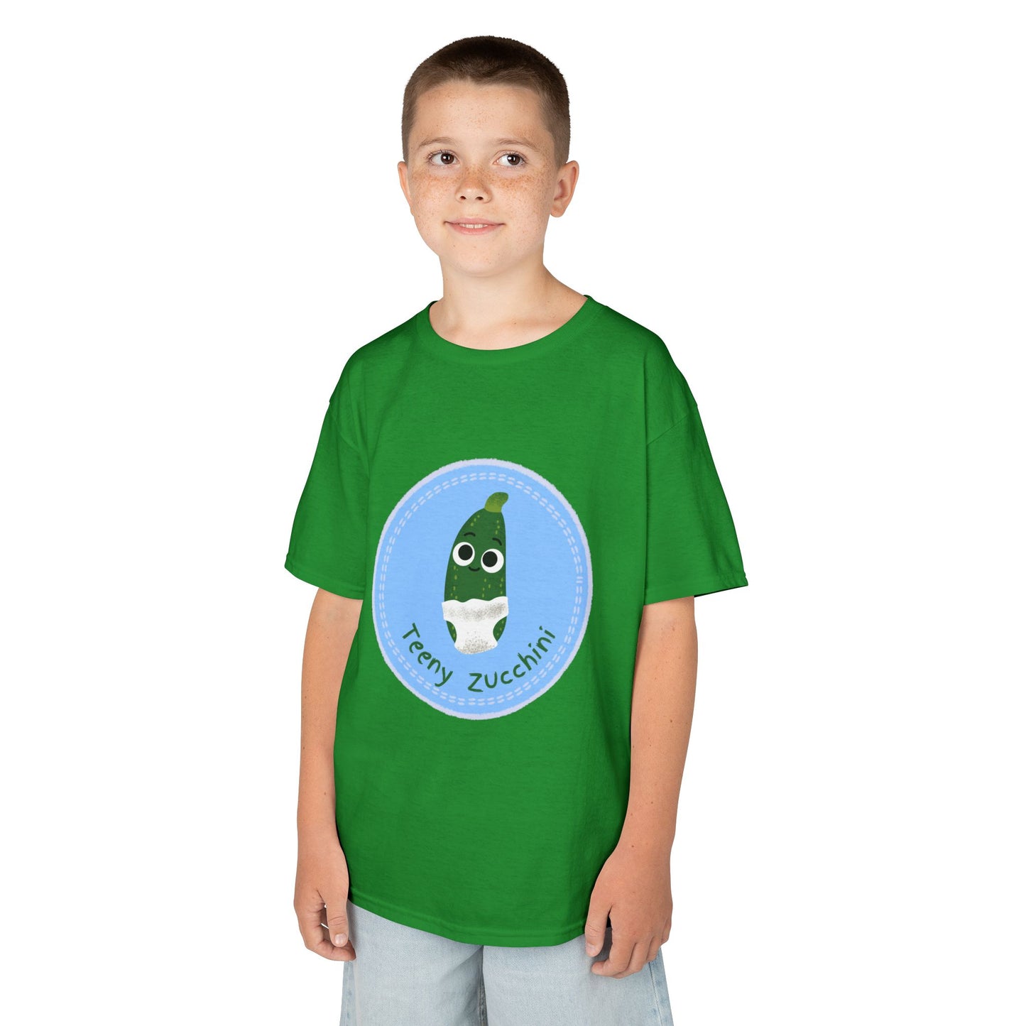 Kids Zucchini Tee, Cute Vegetable Shirt, Funny Kids Apparel, Gift for Kids, Playful Shirt, Gardening Themes