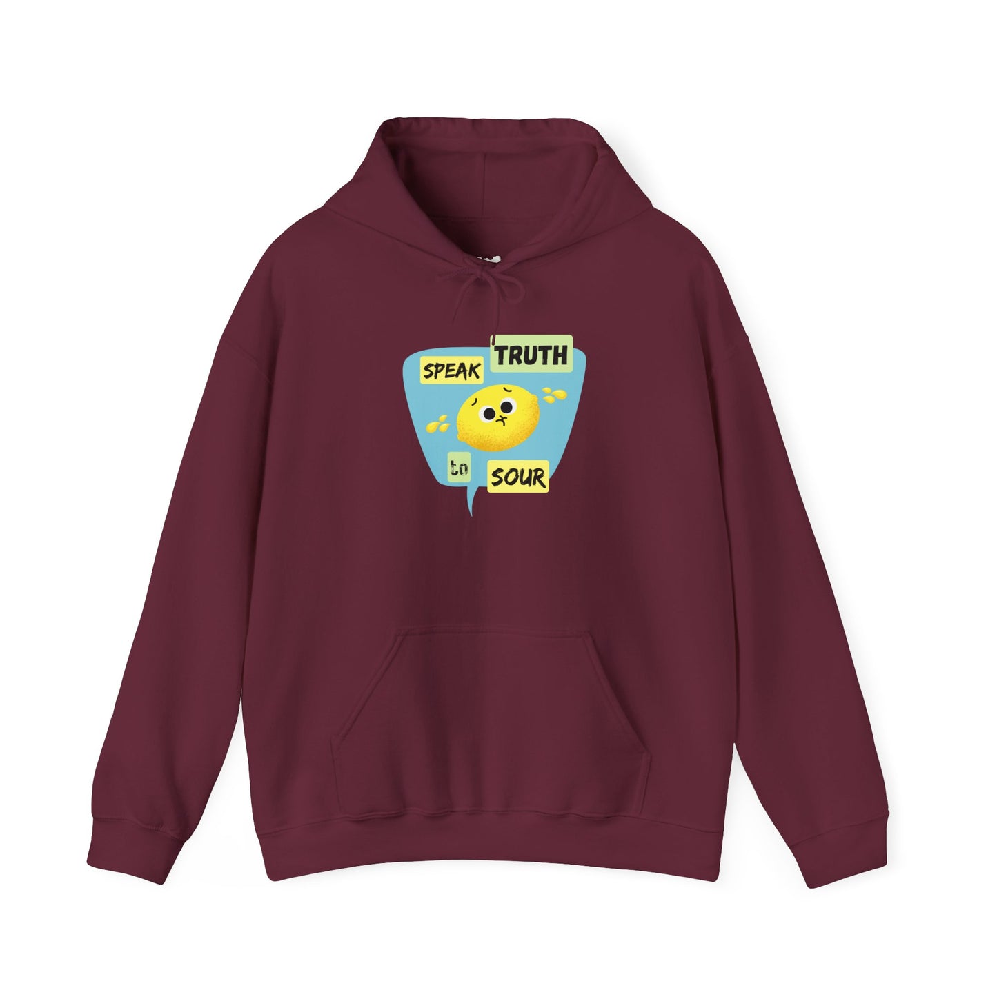 Speak Truth Unisex Heavy Blend Hoodie, Positive Vibe Pullover, Casual Wear, Inspirational Gift, Everyday Comfort