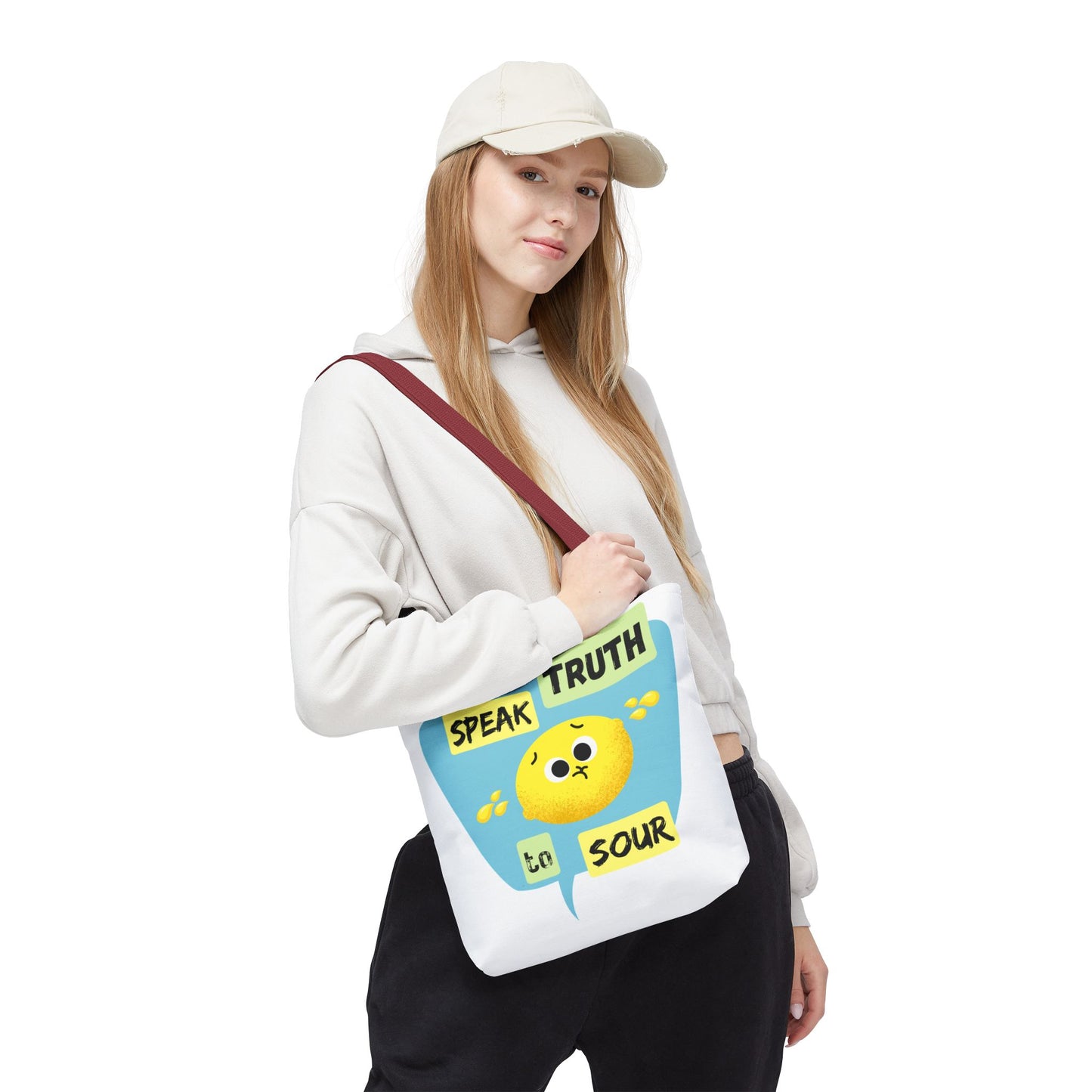 Cheerful Tote Bag with Motivational Quote, Perfect Gift for Friends, Essential Everyday Bag, Inspirational Gift, Fun Shopping Bag
