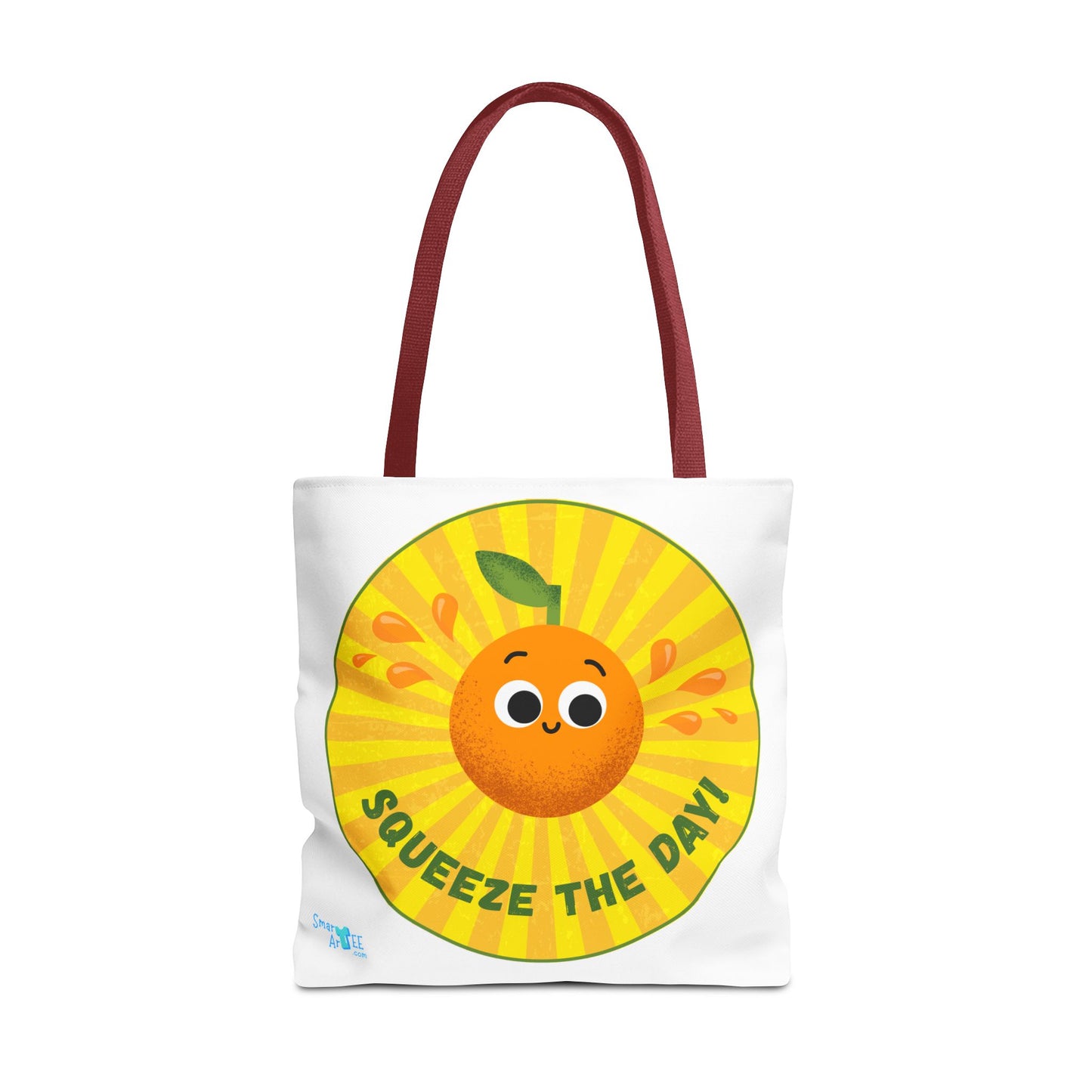Cheerful Tote Bag, Squeeze the Day Bag, Fun Grocery Tote, Orange Design Shopper, Cute Gift for Fruit Lovers