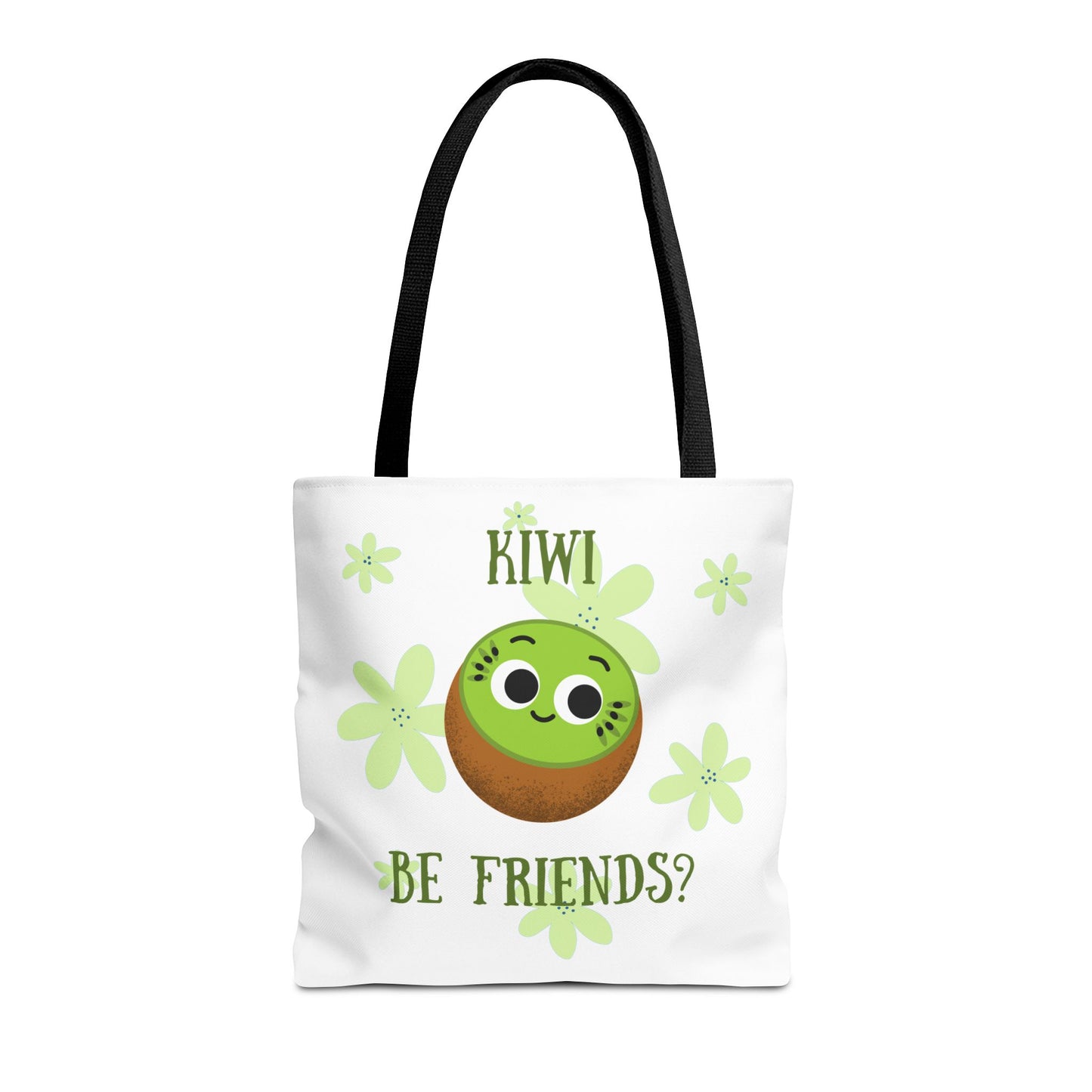 Cute Kiwi Friendship Tote Bag, Eco-Friendly Shopping Bag, Gift for Friends, Cute Grocery Bag, Colorful Beach Bag