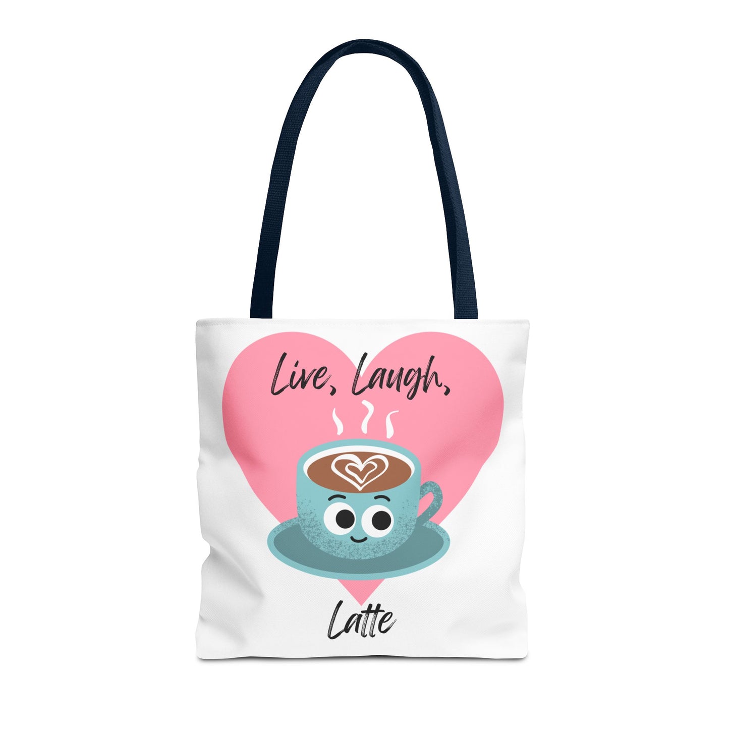 Cute Coffee Tote Bag - Live, Laugh, Latte - Perfect Gift for Coffee Lovers, Casual Carryall, Eco-Friendly, Everyday Use