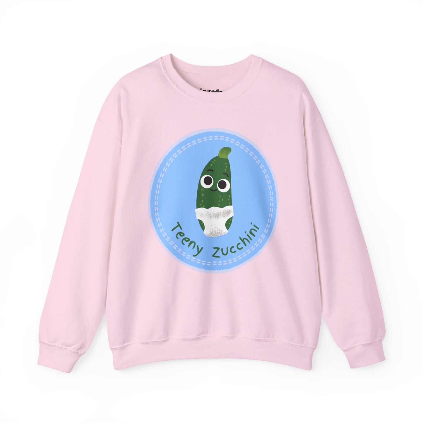 Cute Teeny Zucchini Crewneck Sweatshirt | Funny Gift for Foodies | Cozy Unisex Fashion | Perfect for Gardening Lovers
