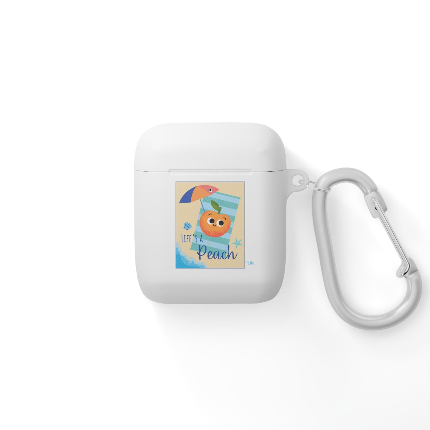 Peach-Themed AirPods Case Cover, Cute Fruit AirPods Case, Summer Vibe Earbud Cover, Fun Peach Design, Beach Lover Gift