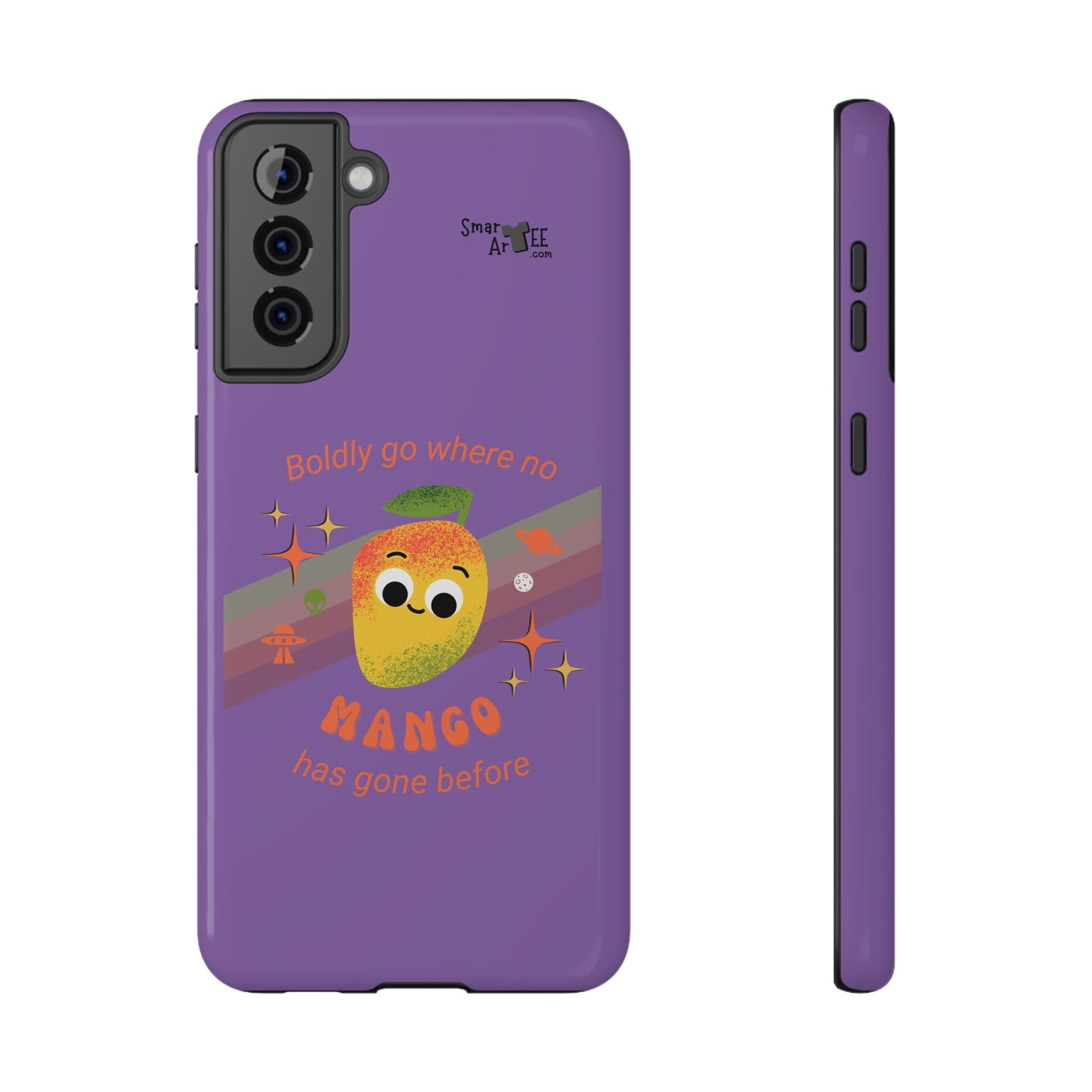 Star Trek Themed Mango Pun Phone Case, Impact-Resistant Case, Quirky Tech Accessory, Cute Phone Cover, Gift for Fruit Lovers