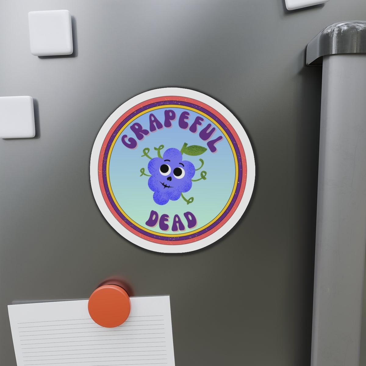 Vibrant Die-Cut Magnets, Fun Grapeful Dead Decor, Cute Kitchen Accessories, Gift for Music Lovers, Fridge Magnet Art