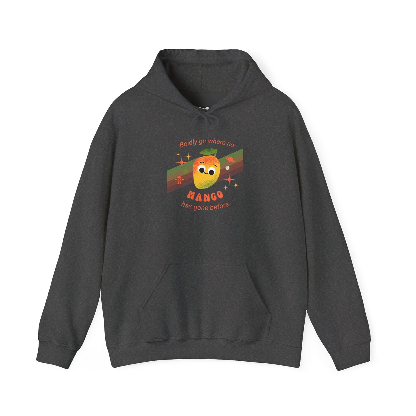Mango-Themed Unisex Hoodie, Cute Gift for Fruit Lovers, Cozy Pullover for All Seasons, Perfect for Birthdays and Casual Outings