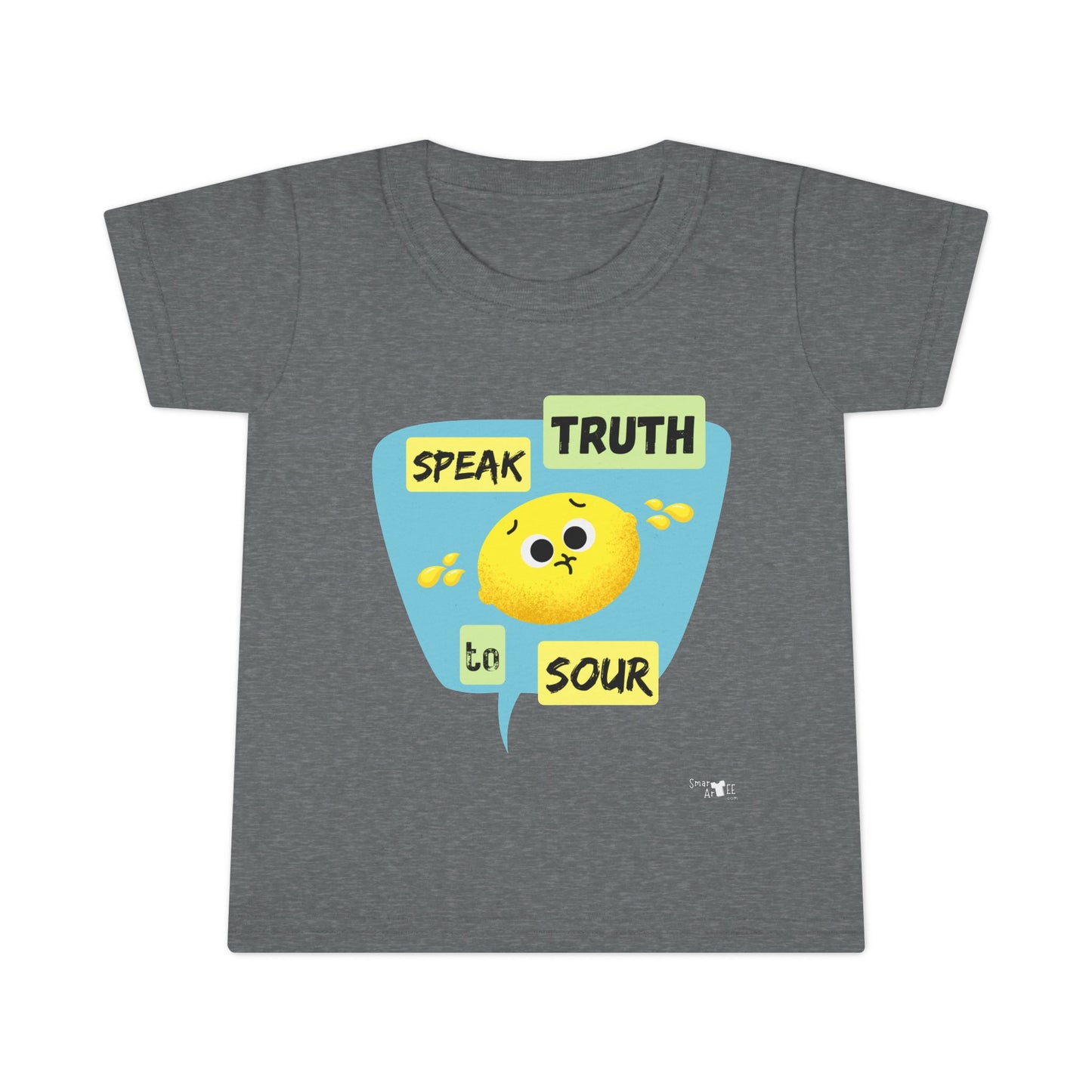 Adorable Toddler Shirt - 'Speak Truth to Sour' Graphic Pun Tee, Cute Kids Gift, Birthday Outfit, Playtime Apparel, Funny Kids Shirt