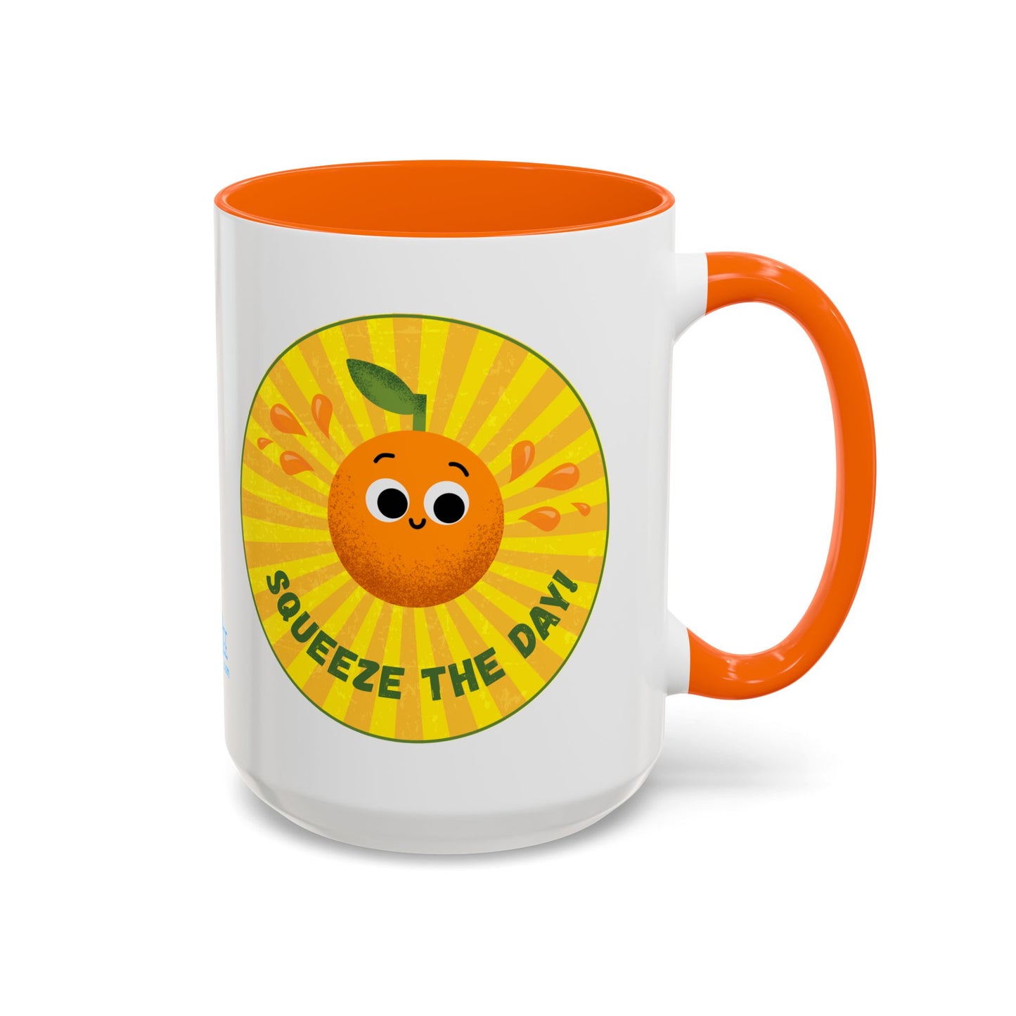 Cheerful Orange Coffee Mug, Bright Citrus Mug, Fun Gift for Coffee Lovers, Kitchen Decor, Squeeze the Day Mug