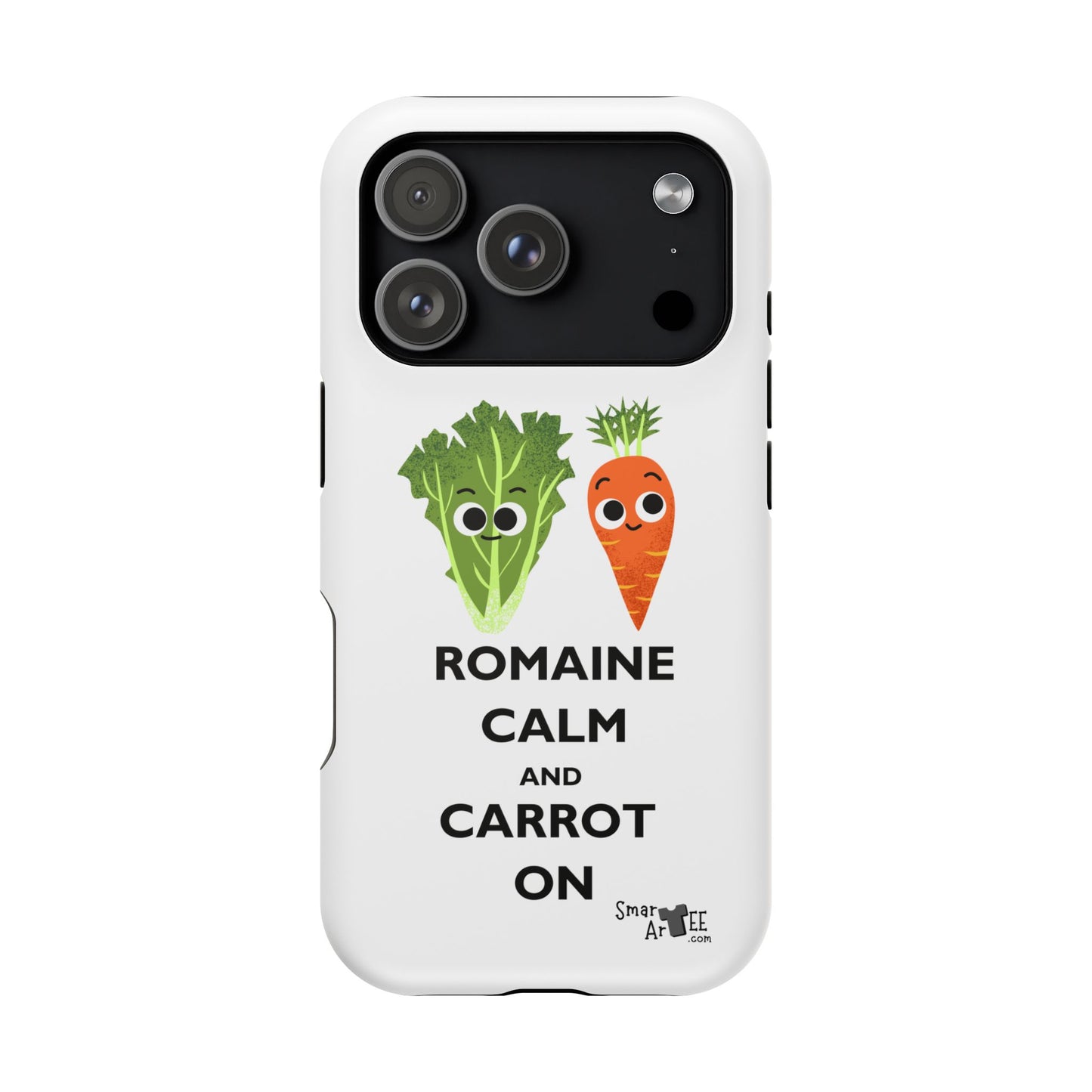 Cute Vegetable Pun Phone Caseca – Romaine Calm and Carrot On, Fun Gift, Kitchen Decor, Quirky, Culinary Passion