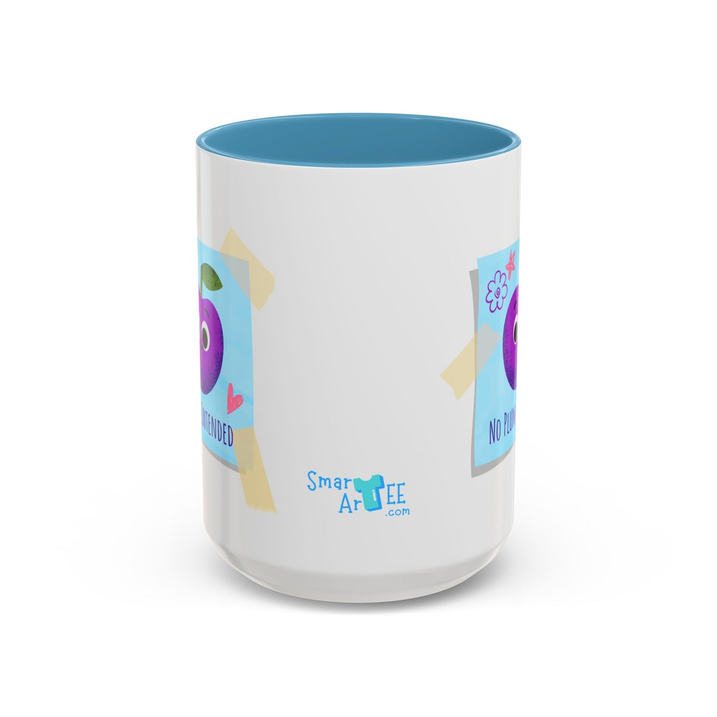 Playful Plum Coffee Mug, Cute Gift for Teachers, Friends, Humor Mug, Fun Kitchen Decor, Unique Cup for Any Occasion