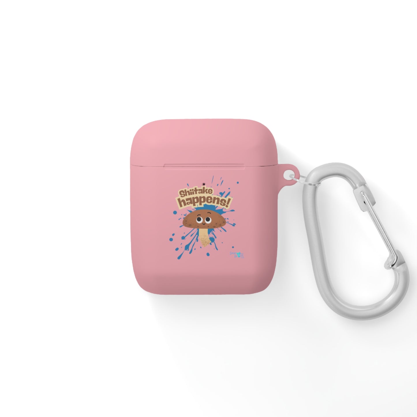 Cute AirPods Case Cover - "Shiitake Happens" Pun Design, AirPods Pro Accessory, Unique Gifts for Tech Lovers, Trendy AirPods Accessory