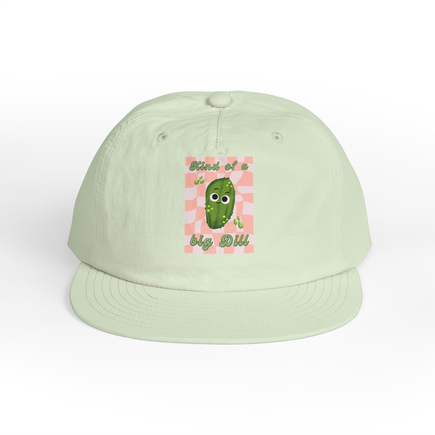 Funny Surf Cap with Cute Dill Pickle Design, Summer Hat for Beach Lovers, Ideal Gift for Foodies, Great for BBQs and Parties
