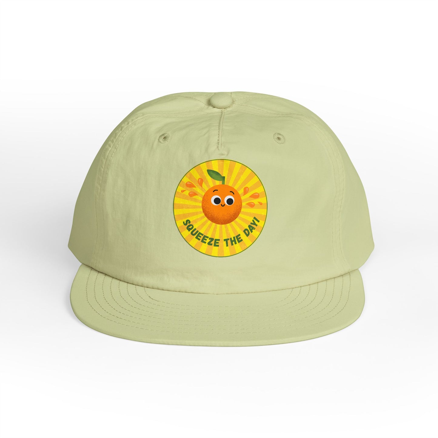 Squeeze the Day Surf Cap, Beach Hat, Summer Accessories, Bright Summer Vibes, Gift for Surfers, Fun Outdoor Gear