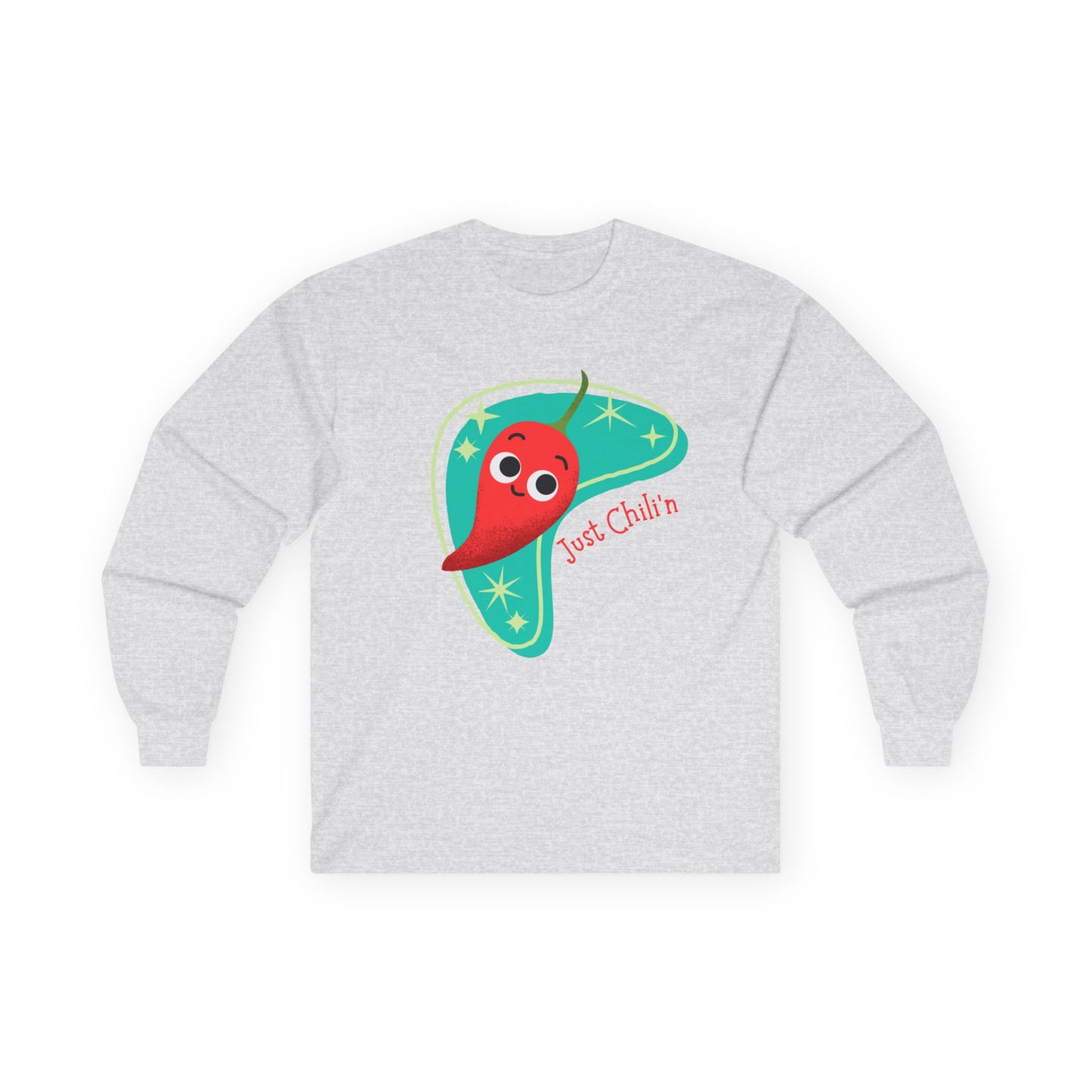 Cute Chili Pepper Long Sleeve Tees for All Ages, Fun Seasonal Apparel, Gift for Food Lovers, Playful Everyday Wear