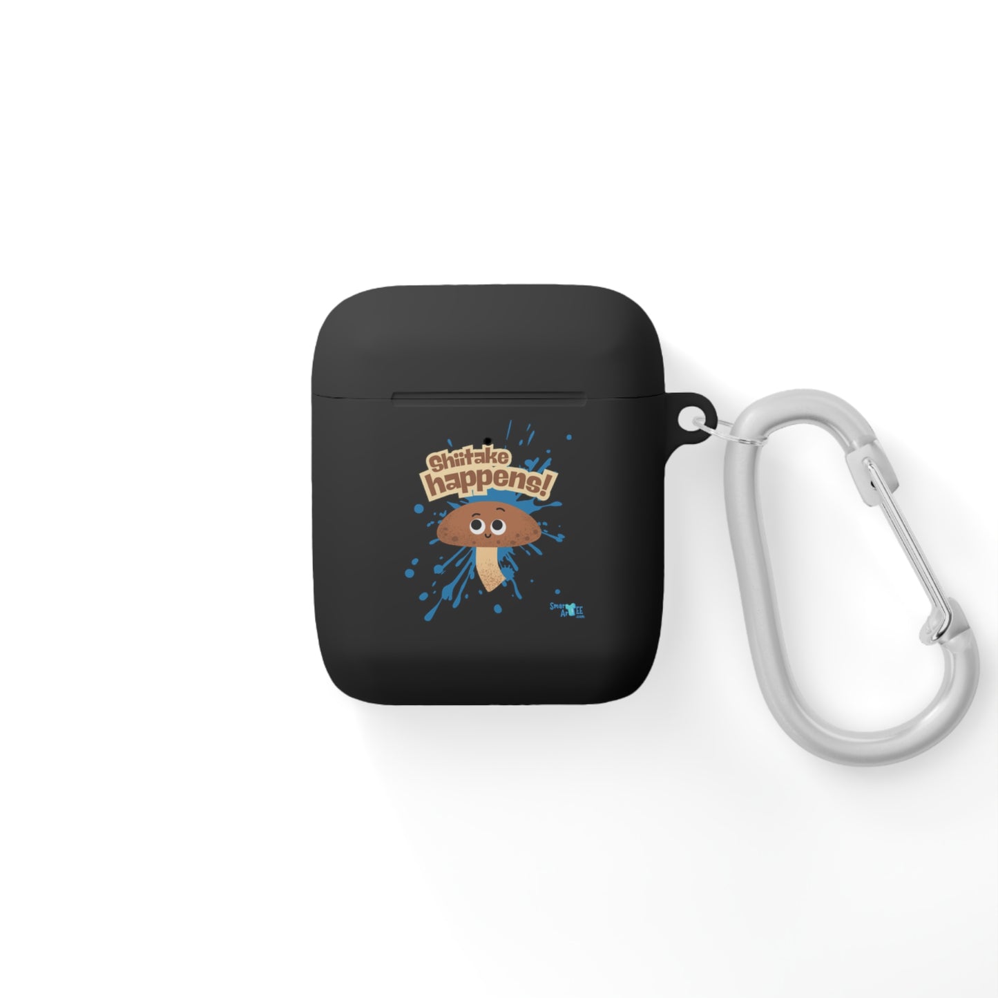 Cute AirPods Case Cover - "Shiitake Happens" Pun Design, AirPods Pro Accessory, Unique Gifts for Tech Lovers, Trendy AirPods Accessory