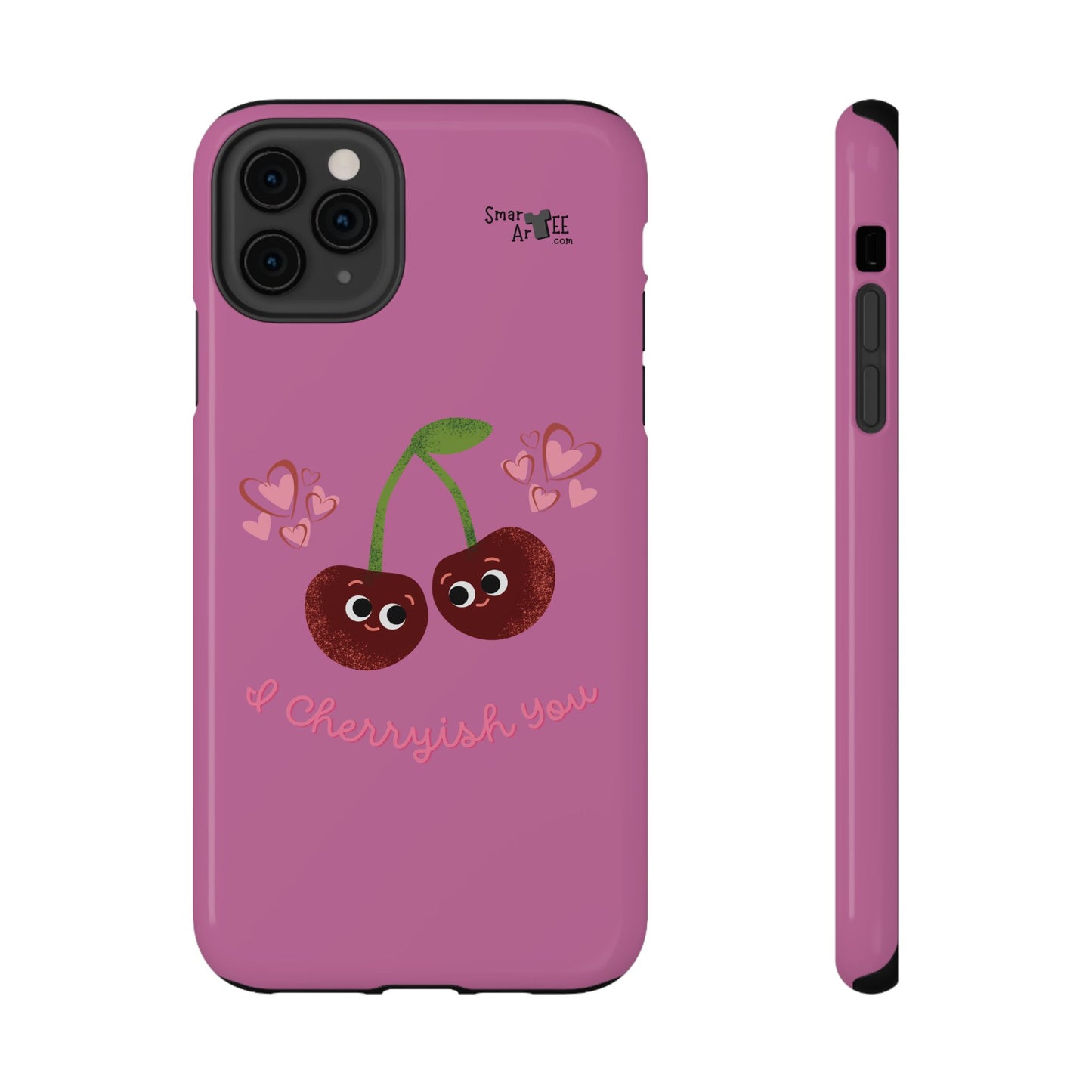 Cute Cherry Impact-Resistant Phone Case, Cherry Phone Cover, Valentine's Gift, Cute Phone Accessories, Sweetheart Case, I Cherryish You