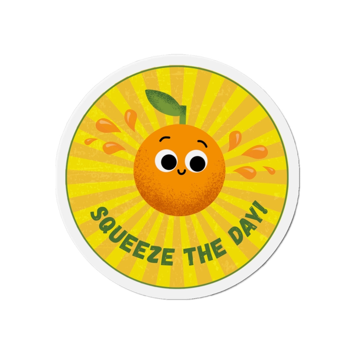 Cheerful Die-Cut Magnets - Squeeze the Day! Fun Kitchen Decor, Gifts for Citrus Lovers, Motivation Tiles, Cute Refrigerator Art