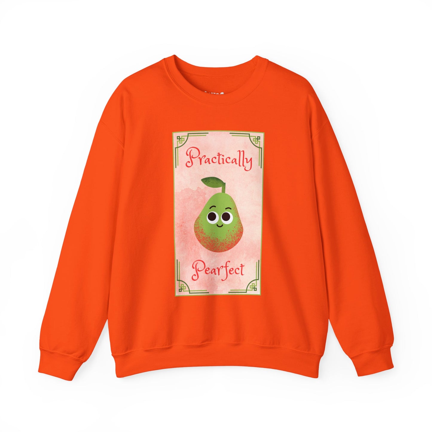 Practically Pearfect Crewneck Sweatshirt, Cute Sweatshirt, Unisex Clothing, Fruit Themed Apparel, Cozy Fashion, Casual Wear