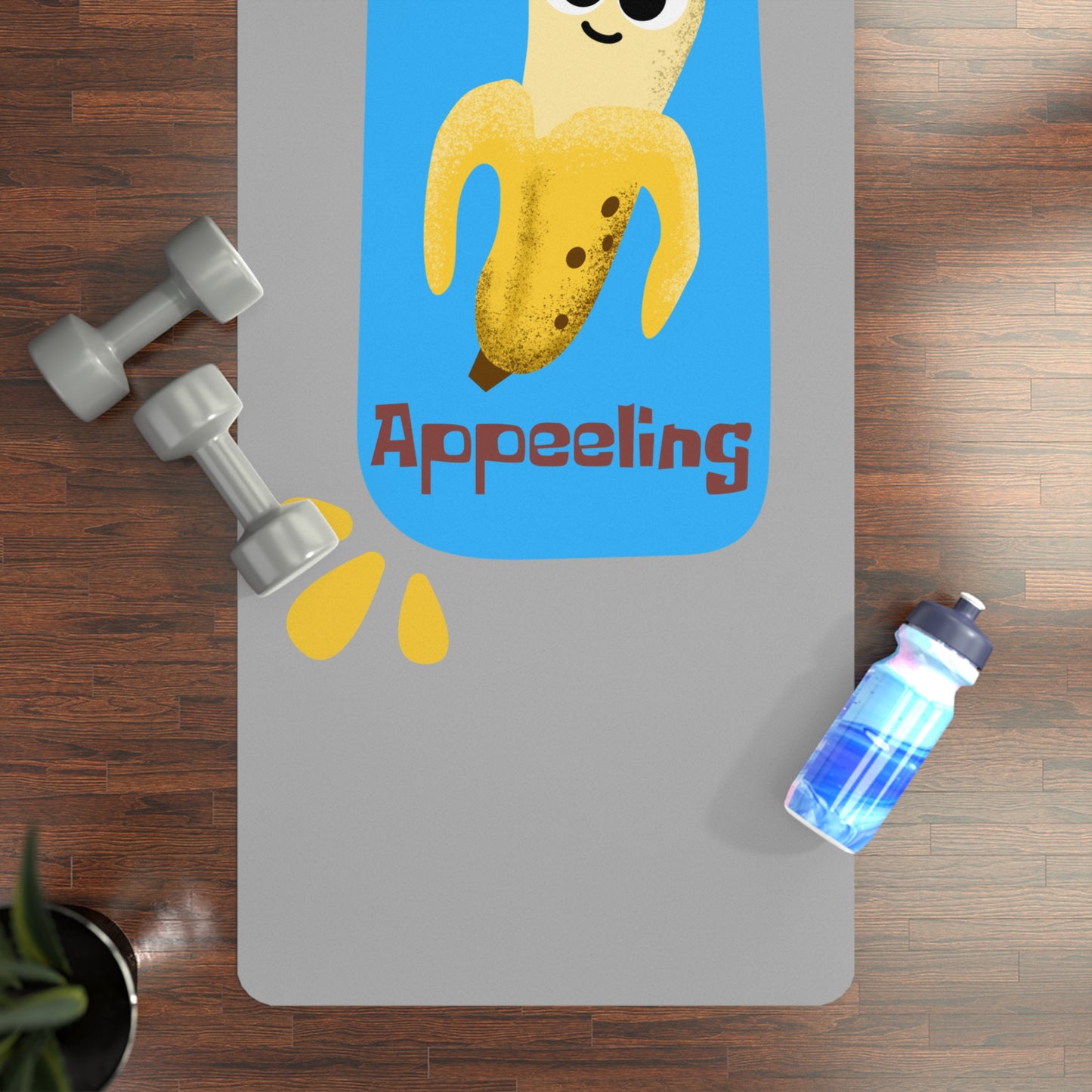 How Appeeling Banana Pun Yoga Mat, Fun Exercise Mat, Unique Fitness Gift, Rubber Yoga Mat, Gym Accessory, Home Workout Equipment, Birthday Gift