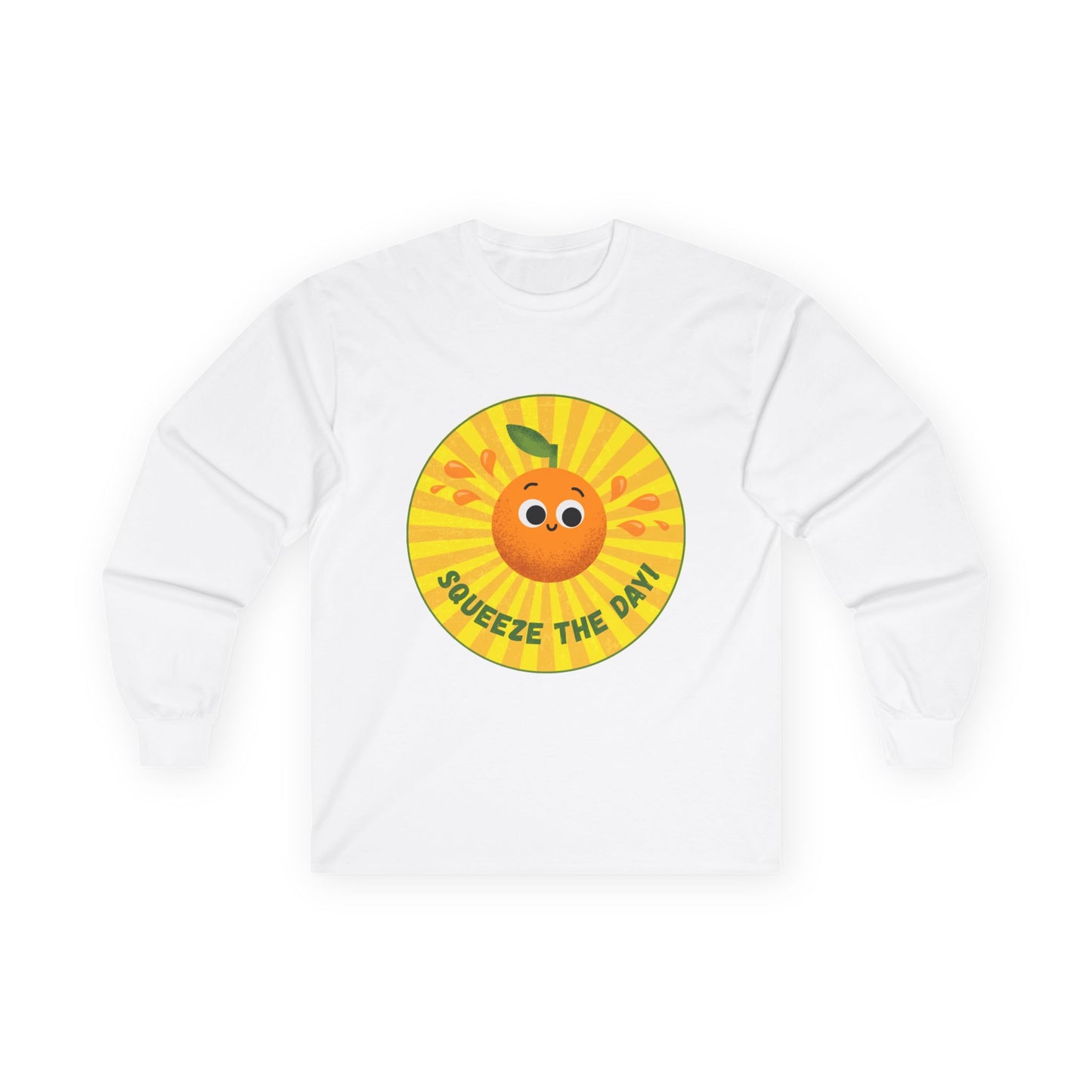 Sunny Vibes Long Sleeve Tees, Unisex Cotton Shirt, Fun Casual Wear, Gift for Fruit Lovers, Summer Style, Weekend Outfit