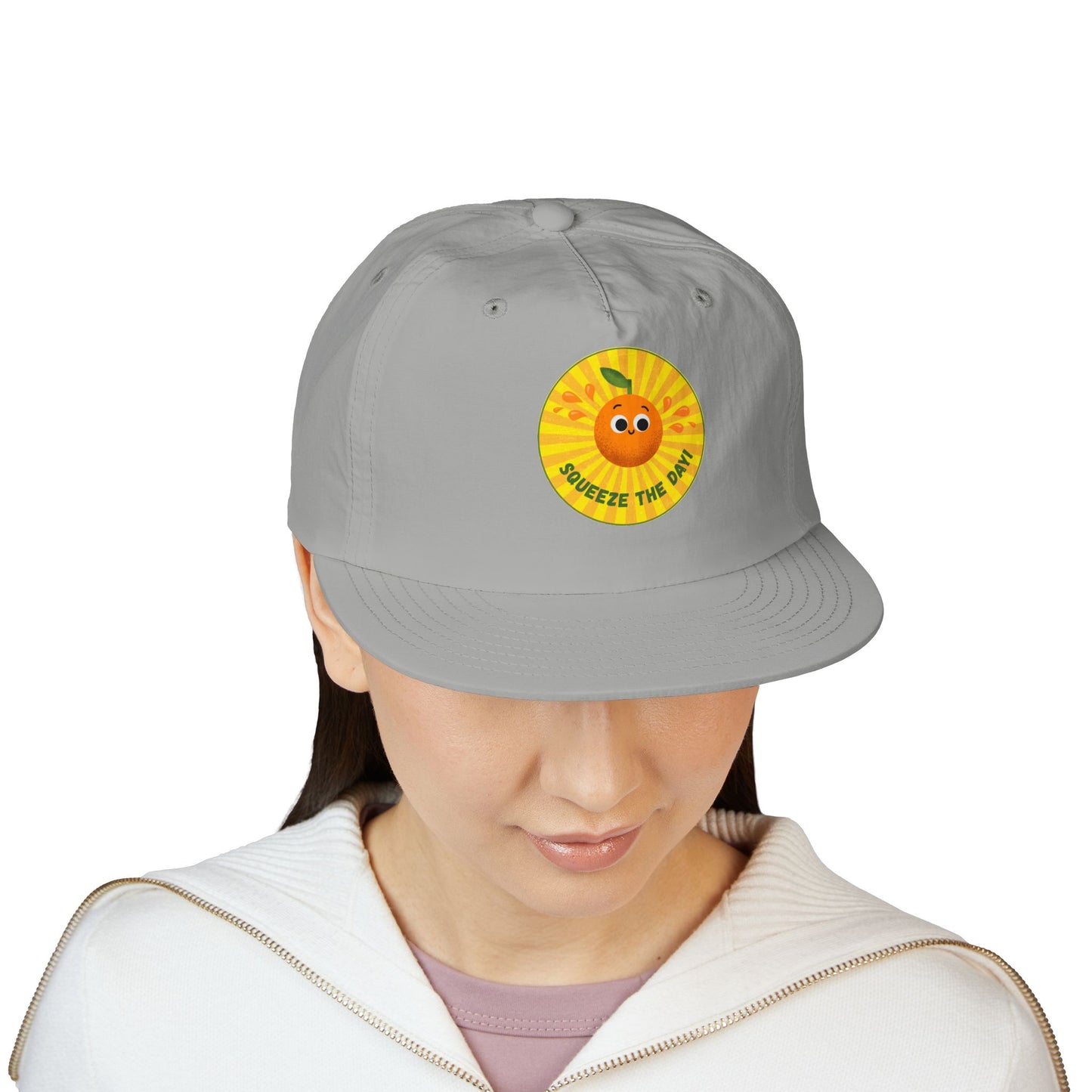 Squeeze the Day Surf Cap, Beach Hat, Summer Accessories, Bright Summer Vibes, Gift for Surfers, Fun Outdoor Gear