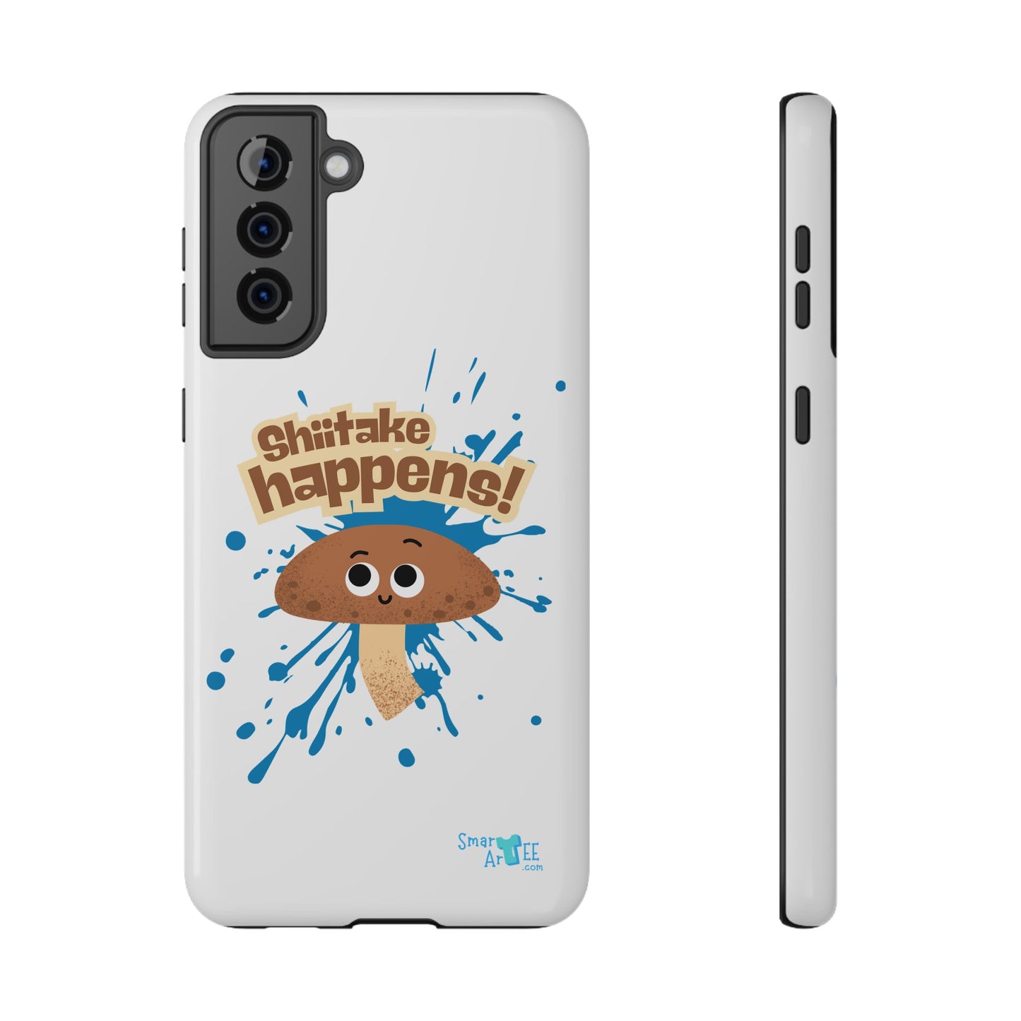Shiitake Happens Phone Cases, Impact-Resistant Case, Funny Mushroom Case, Quirky Protection for Smartphone, Playful Accessory