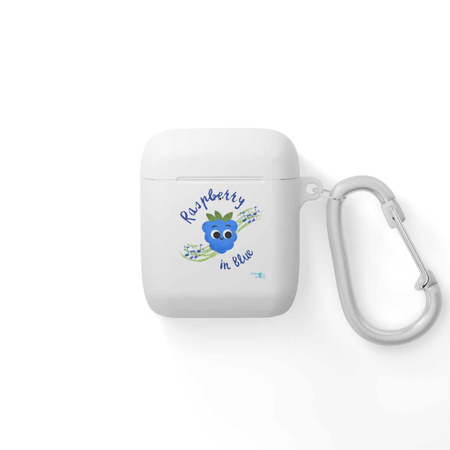 Cute AirPods Case, Raspberry in Blue Design, AirPods Cover, Fun Tech Gifts, Personalized Accessories, Gift for Her