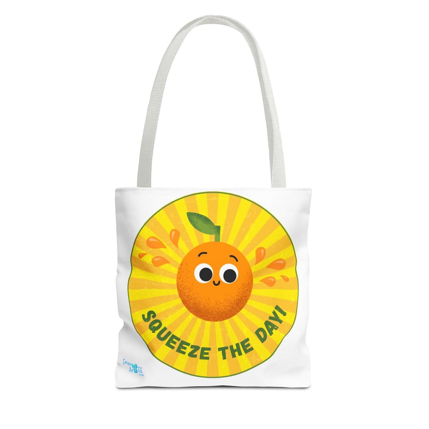Cheerful Tote Bag, Squeeze the Day Bag, Fun Grocery Tote, Orange Design Shopper, Cute Gift for Fruit Lovers