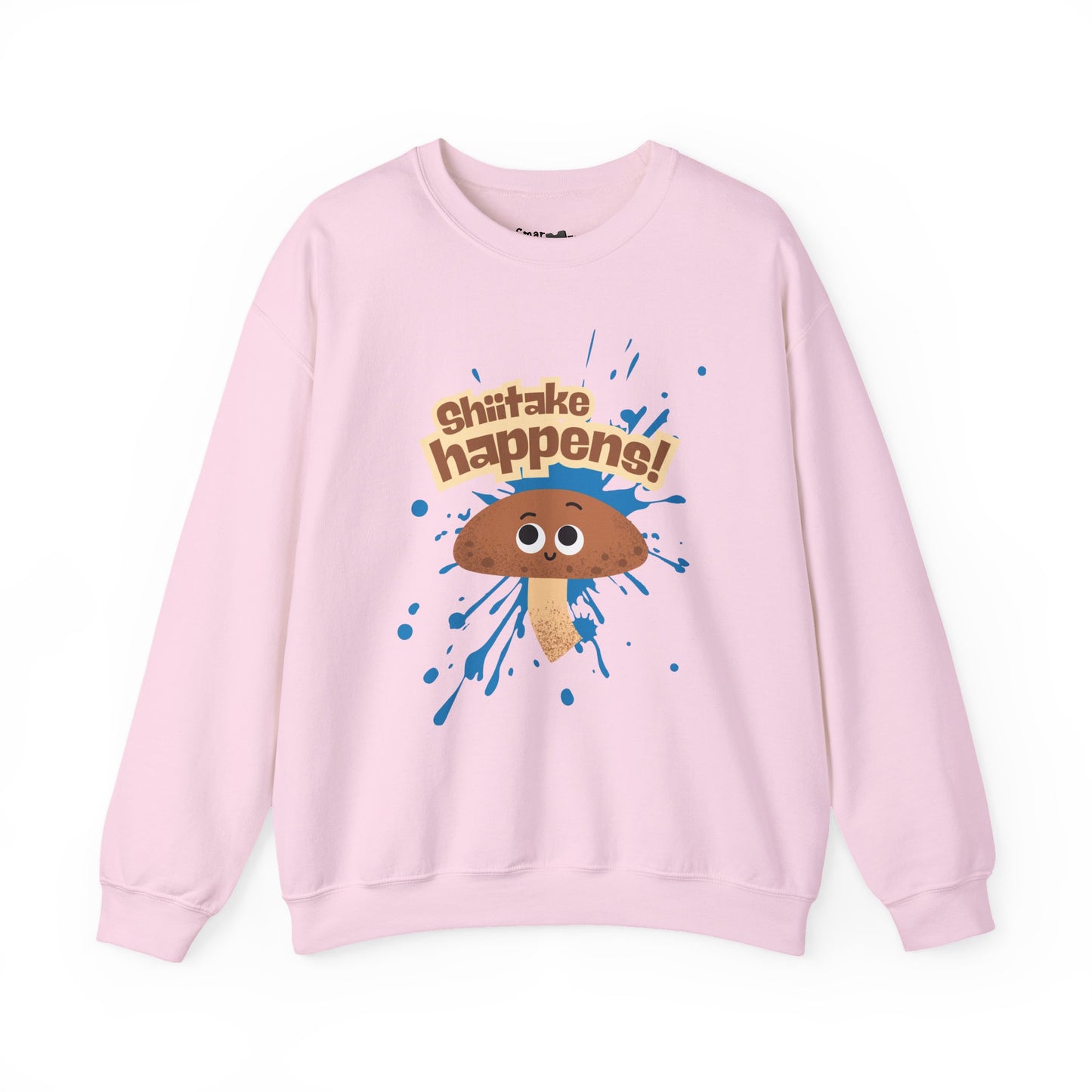 Shiitake Happens Crewneck Sweatshirt, Whimsical Fall Fashion, Unisex Styling, Great Gift Idea