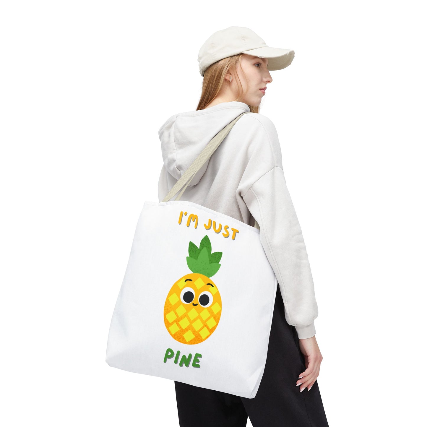 Cute Pineapple Tote Bag, Fun Shopper Bag, Beach Bag, Eco-Friendly Tote, Gift for Fruit Lovers, Summer Accessory