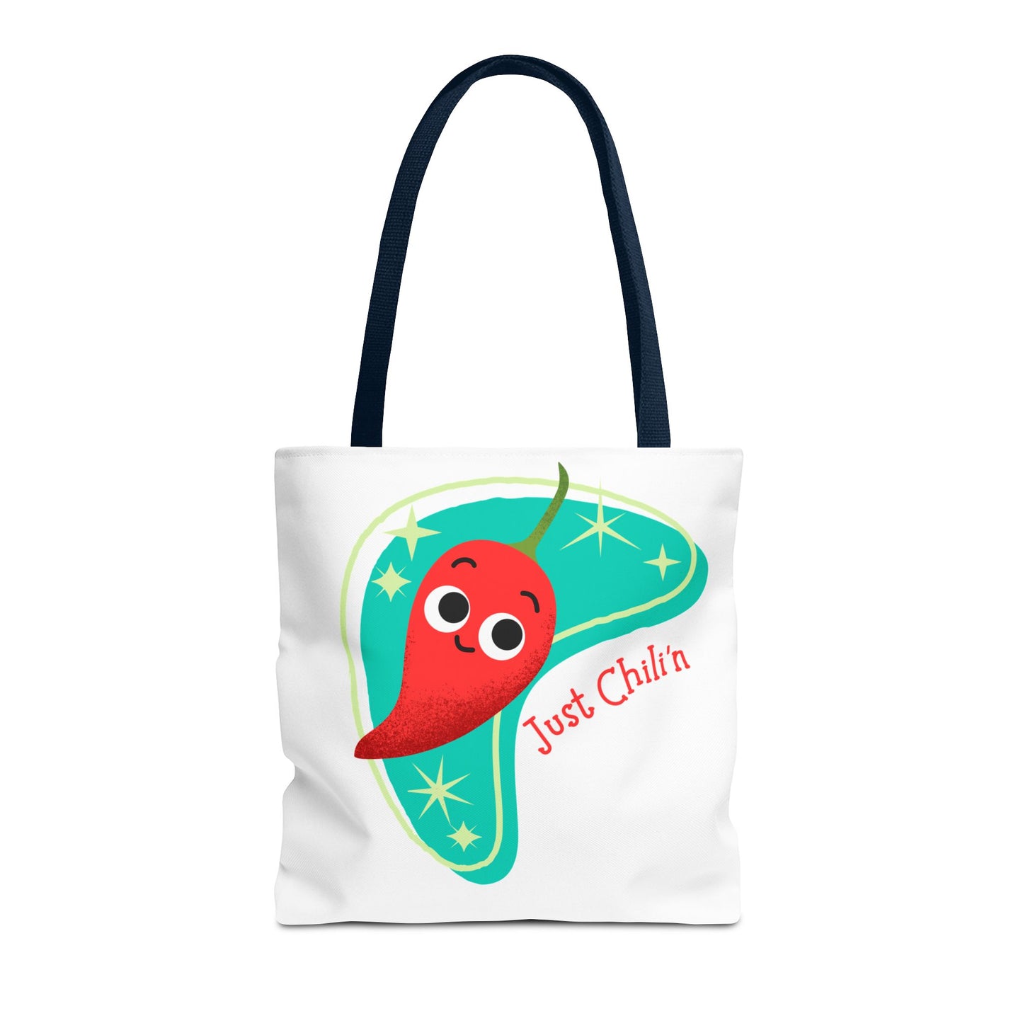 Cute Chili Pepper Tote Bag - Just Chillin', Reusable Grocery Bag, Beach Tote, Gift for Veggie Lovers, Summer Vibes