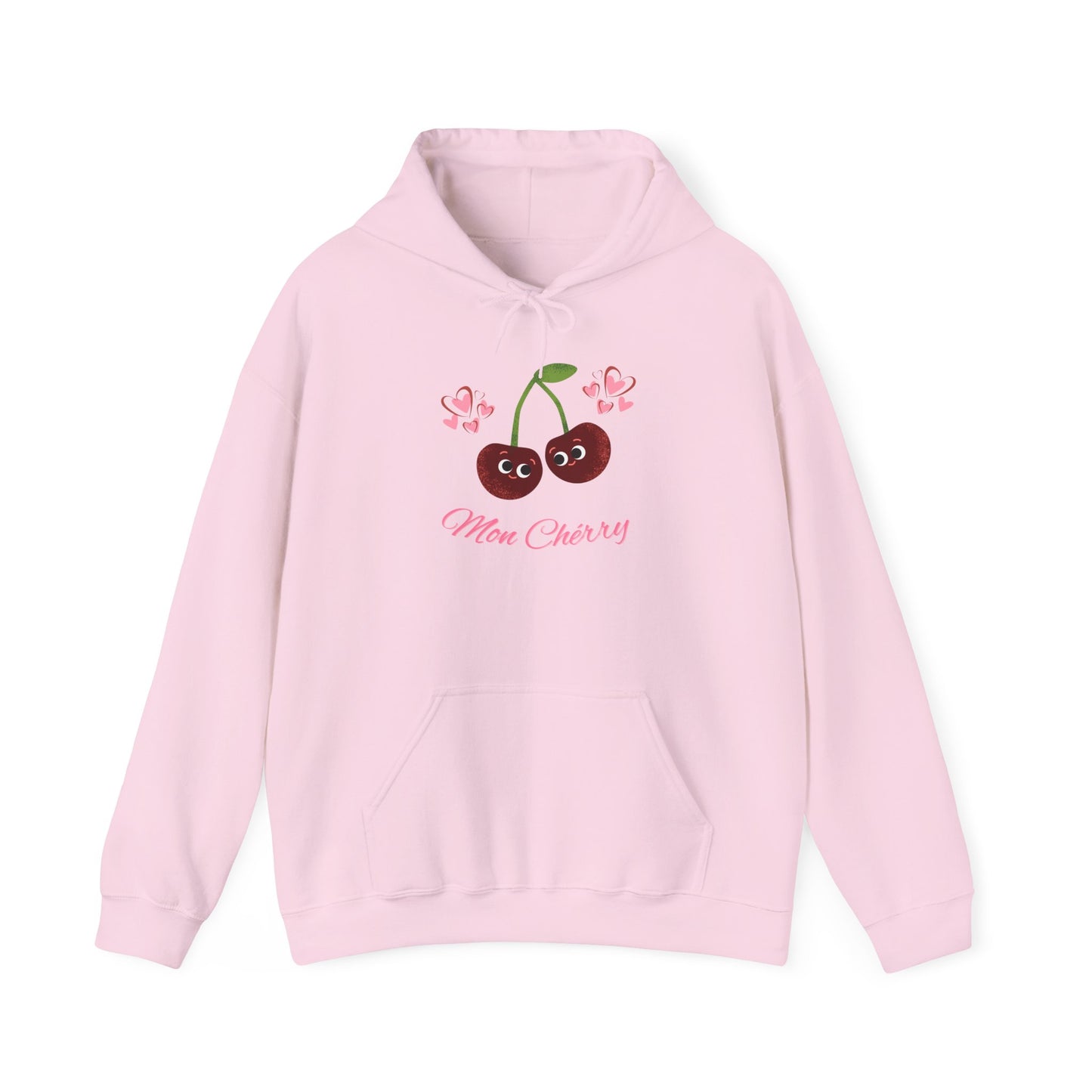 Cute Cherry Graphic Hoodie, Comfy Pullover for Spring, Cherry Lovers Gift, Cozy Pullover for Casual Wear, Fruit Themed Apparel