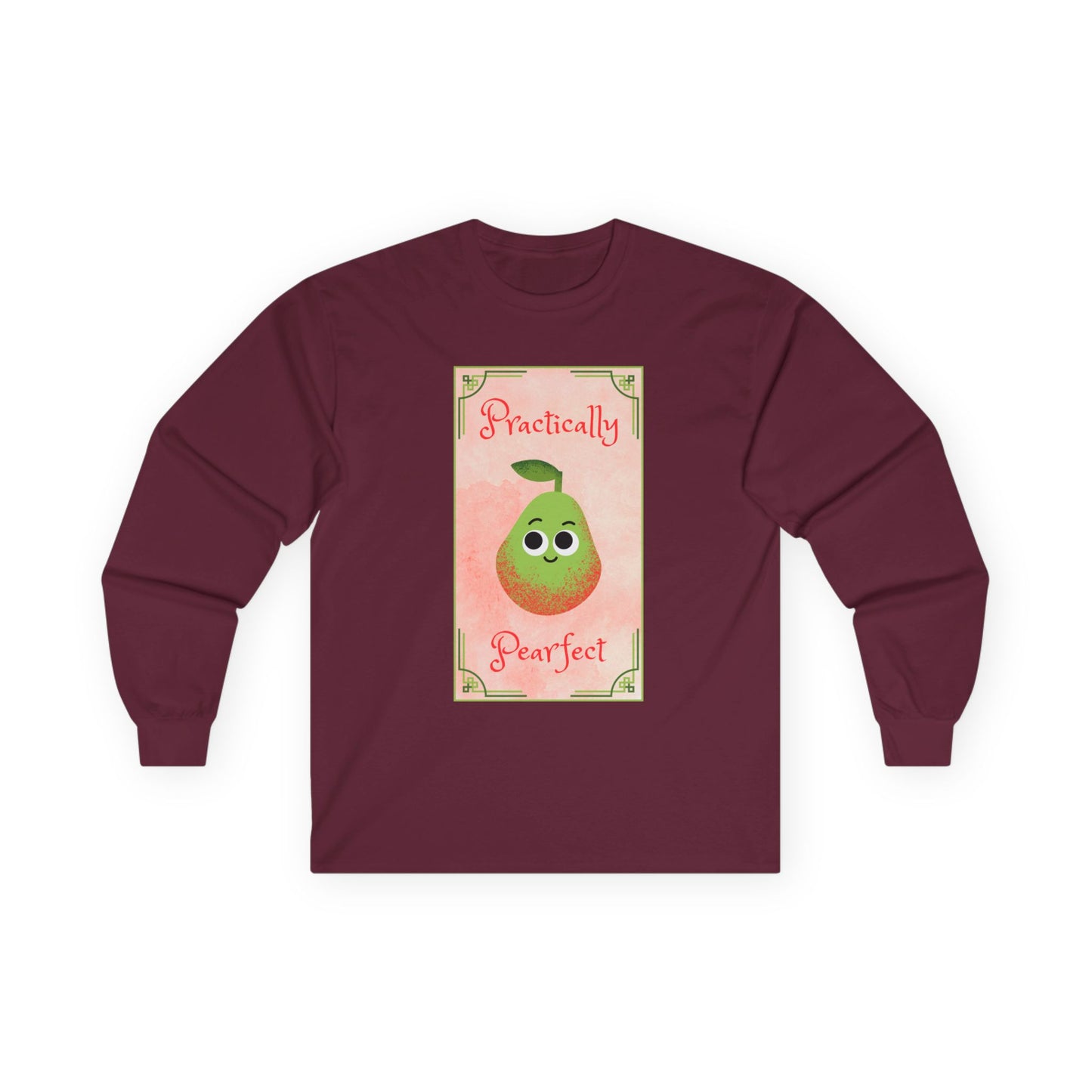 Cute Long Sleeve Tees - Practically Pear-fect Tee for Fruit Lovers, Fall, Gifts, Casual Wear, Summer Fun